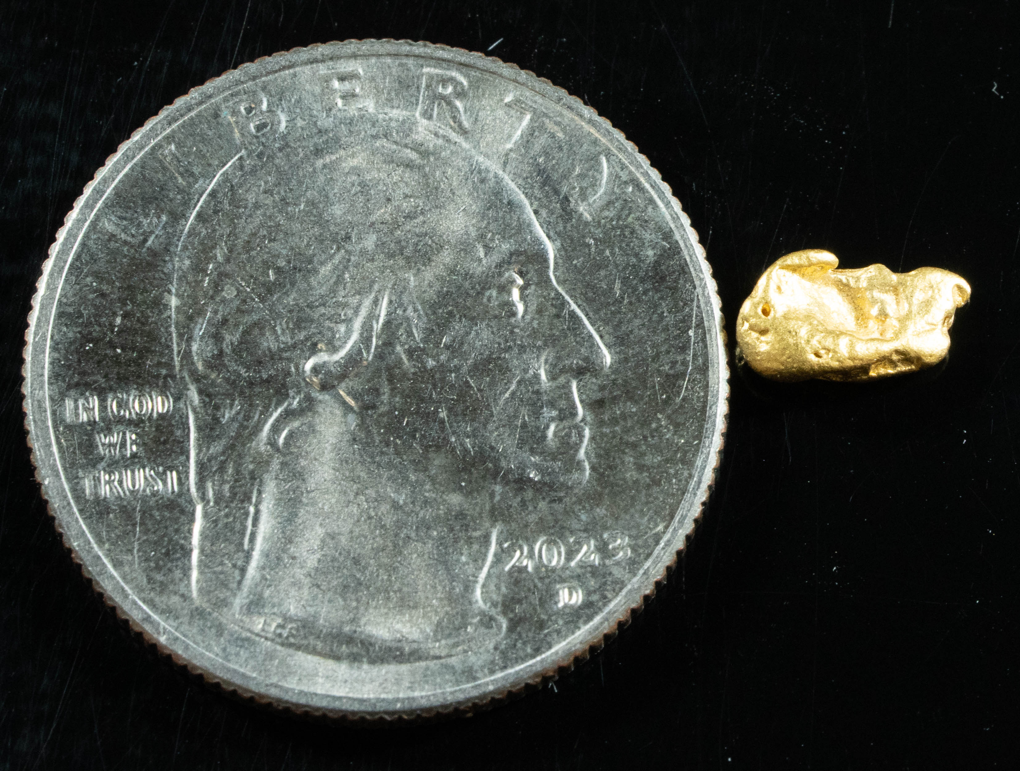 #802 Natural Gold Nugget Australian .61 Grams Genuine