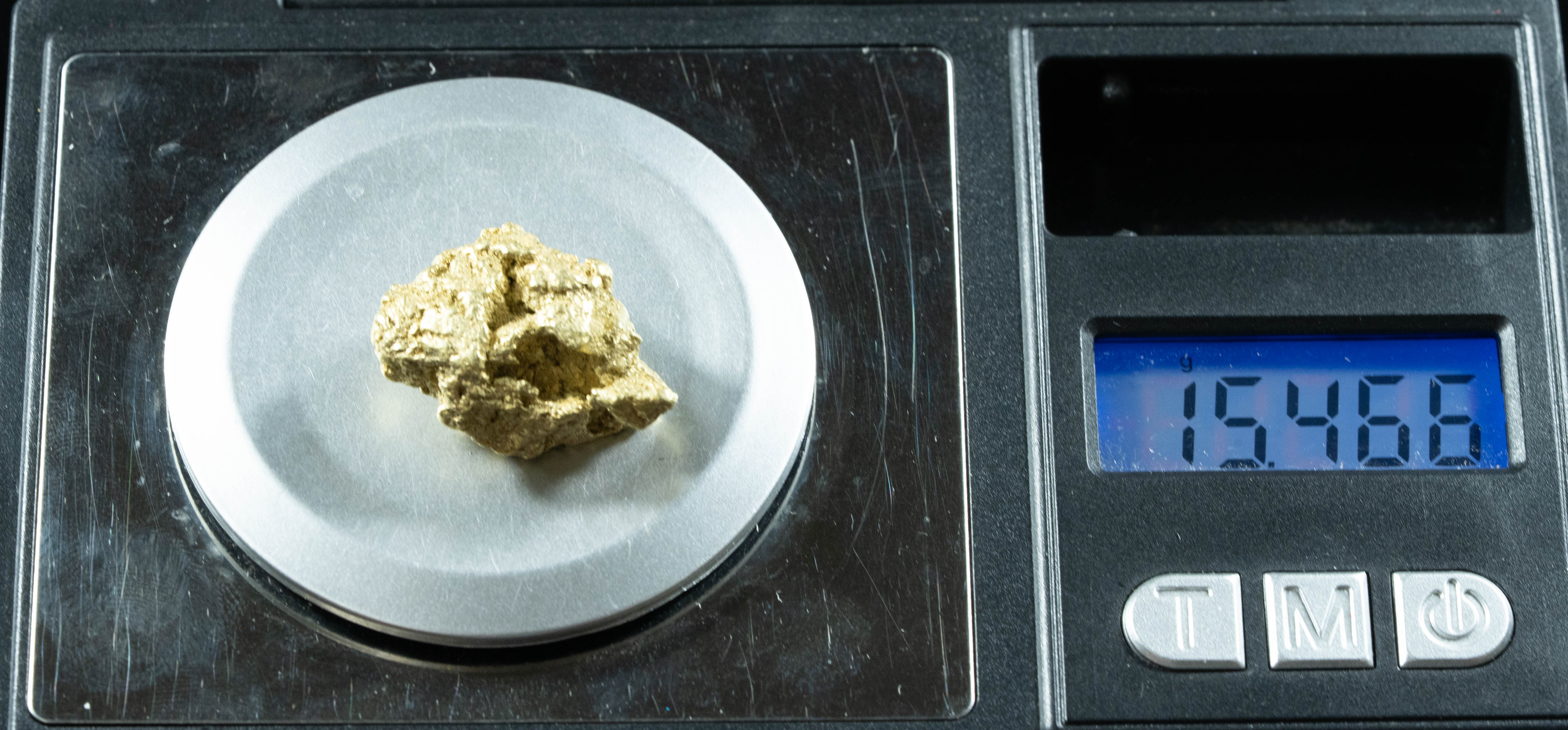 #368 Alaskan BC Natural Gold Nugget 15.46 Grams Genuine