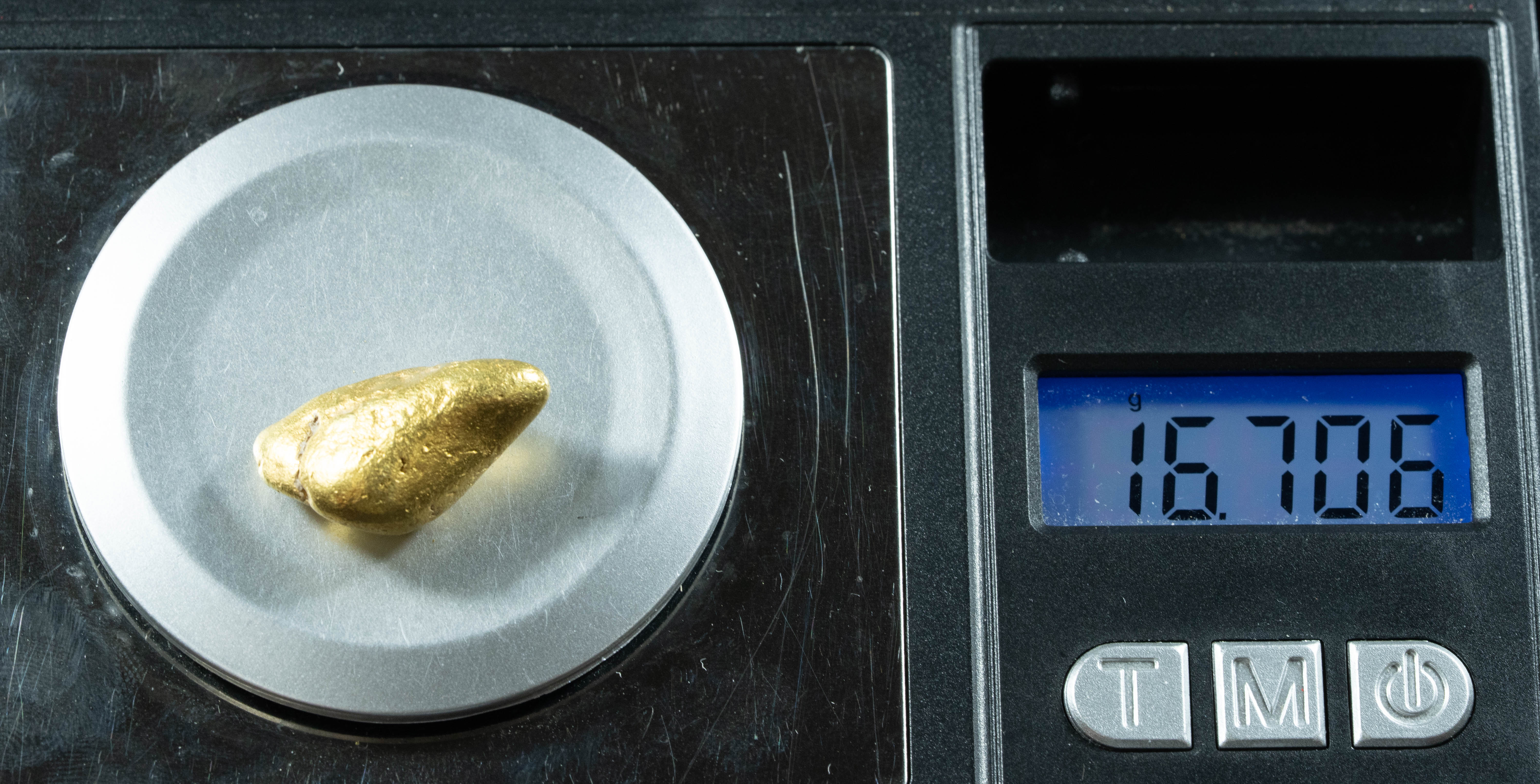 #374 Alaskan BC Natural Gold Nugget 16.70 Grams Genuine