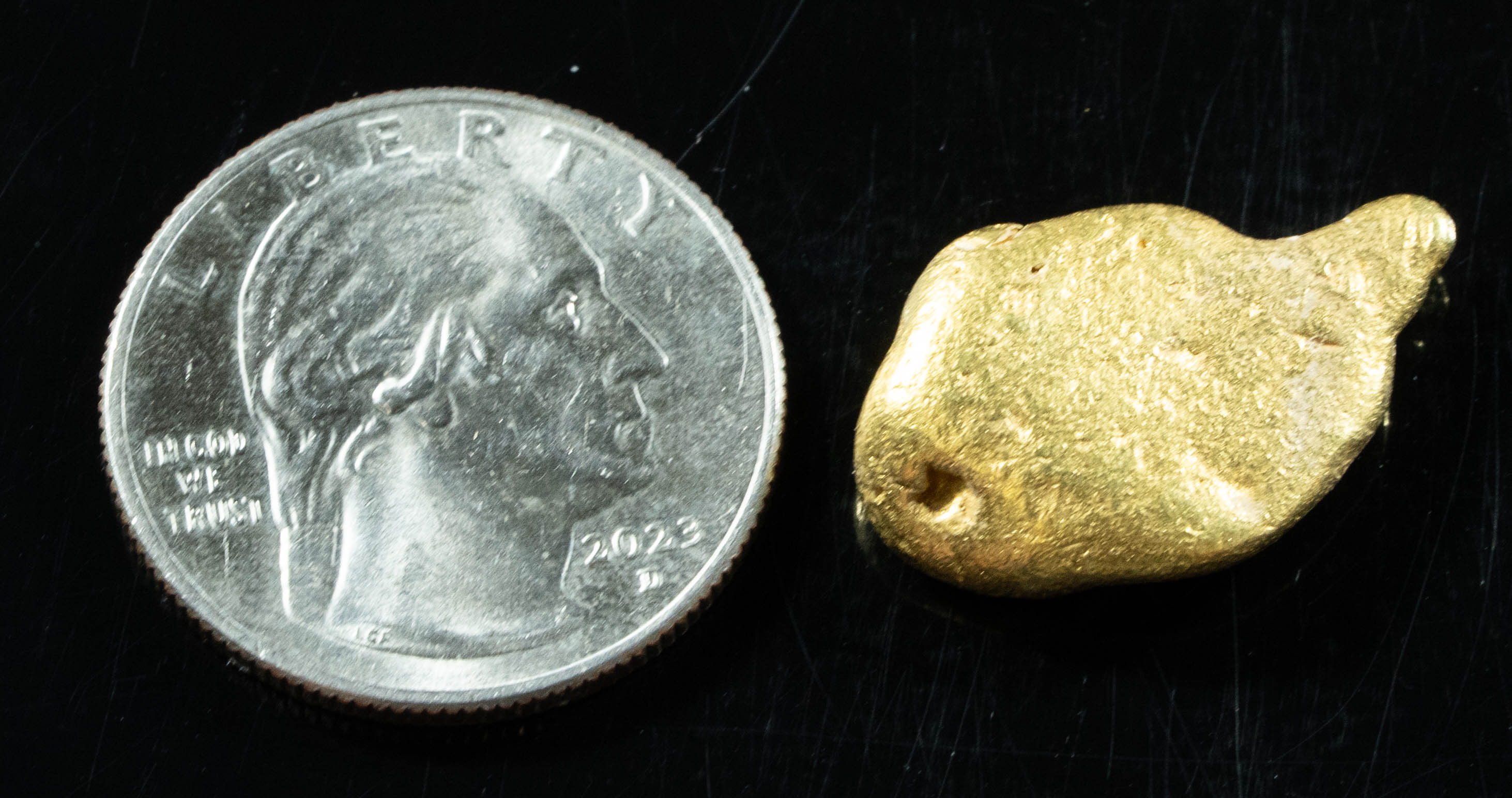 #378 Alaskan BC Natural Gold Nugget 12.25 Grams Genuine