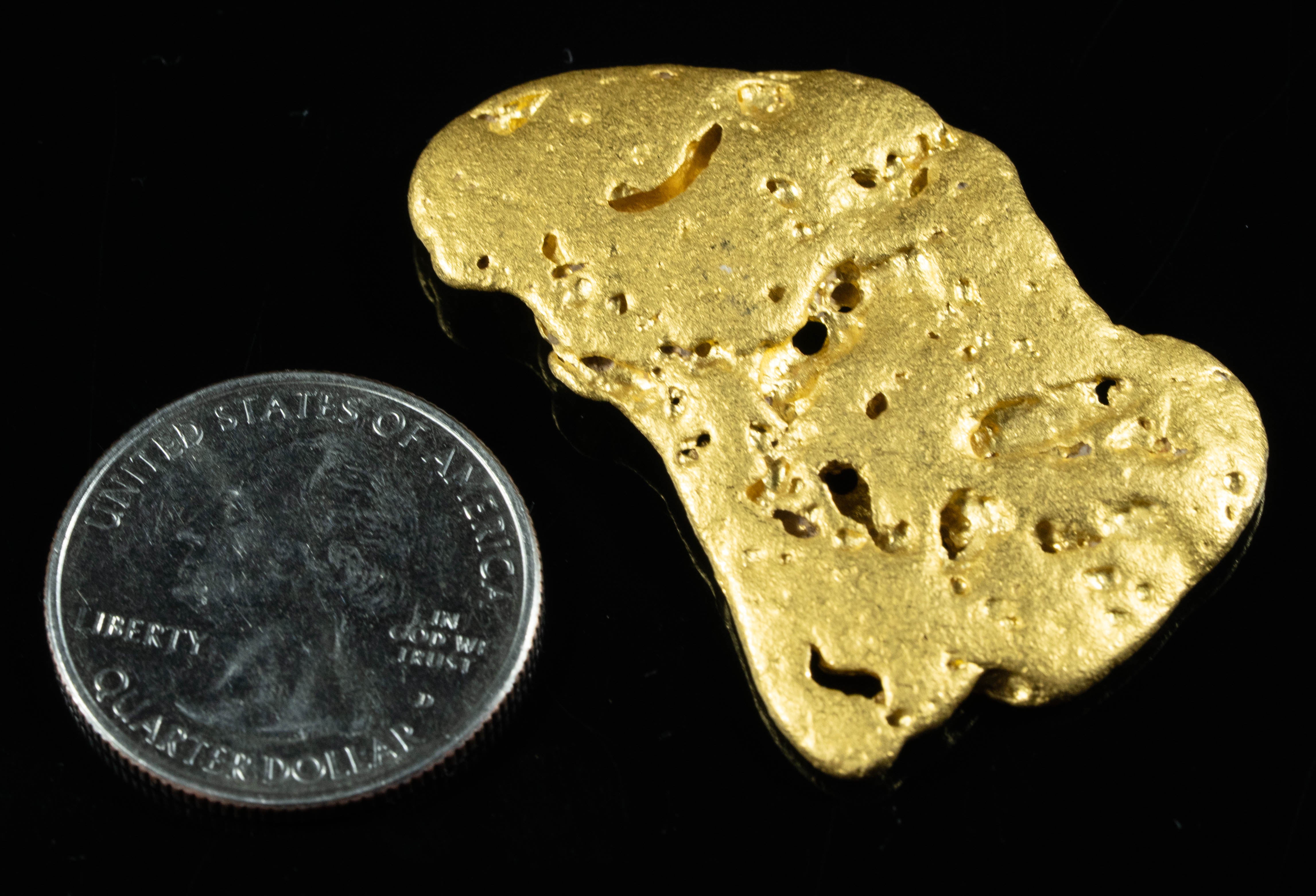 #1218 Natural Gold Nugget Australian 38.61 Grams Genuine