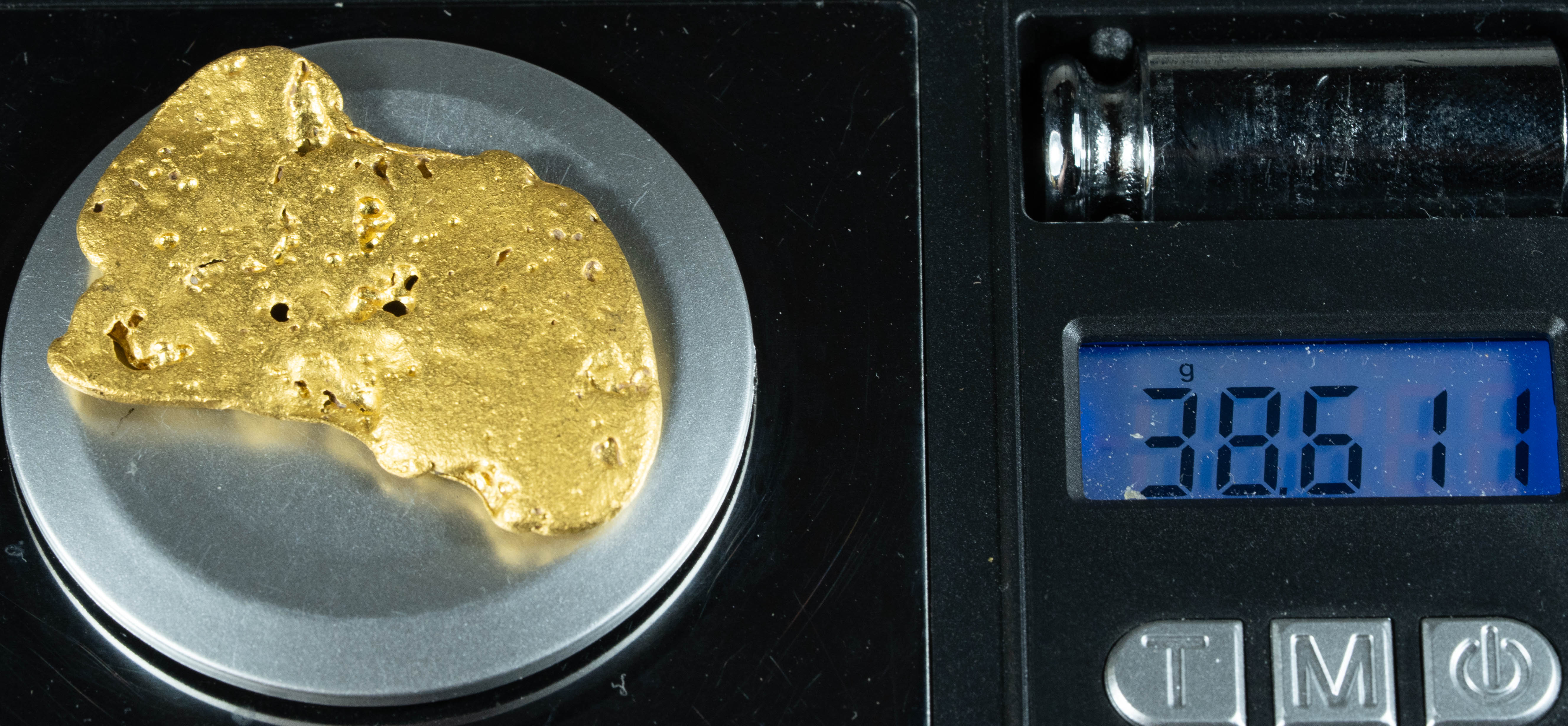 #1218 Natural Gold Nugget Australian 38.61 Grams Genuine