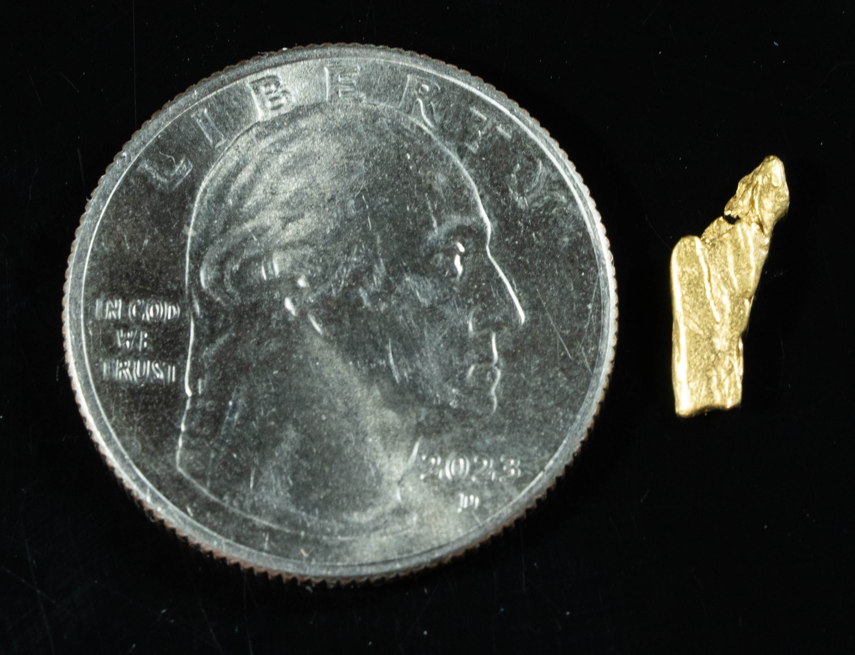 #123 Alaskan BC Natural Gold Nugget .45 Grams Genuine