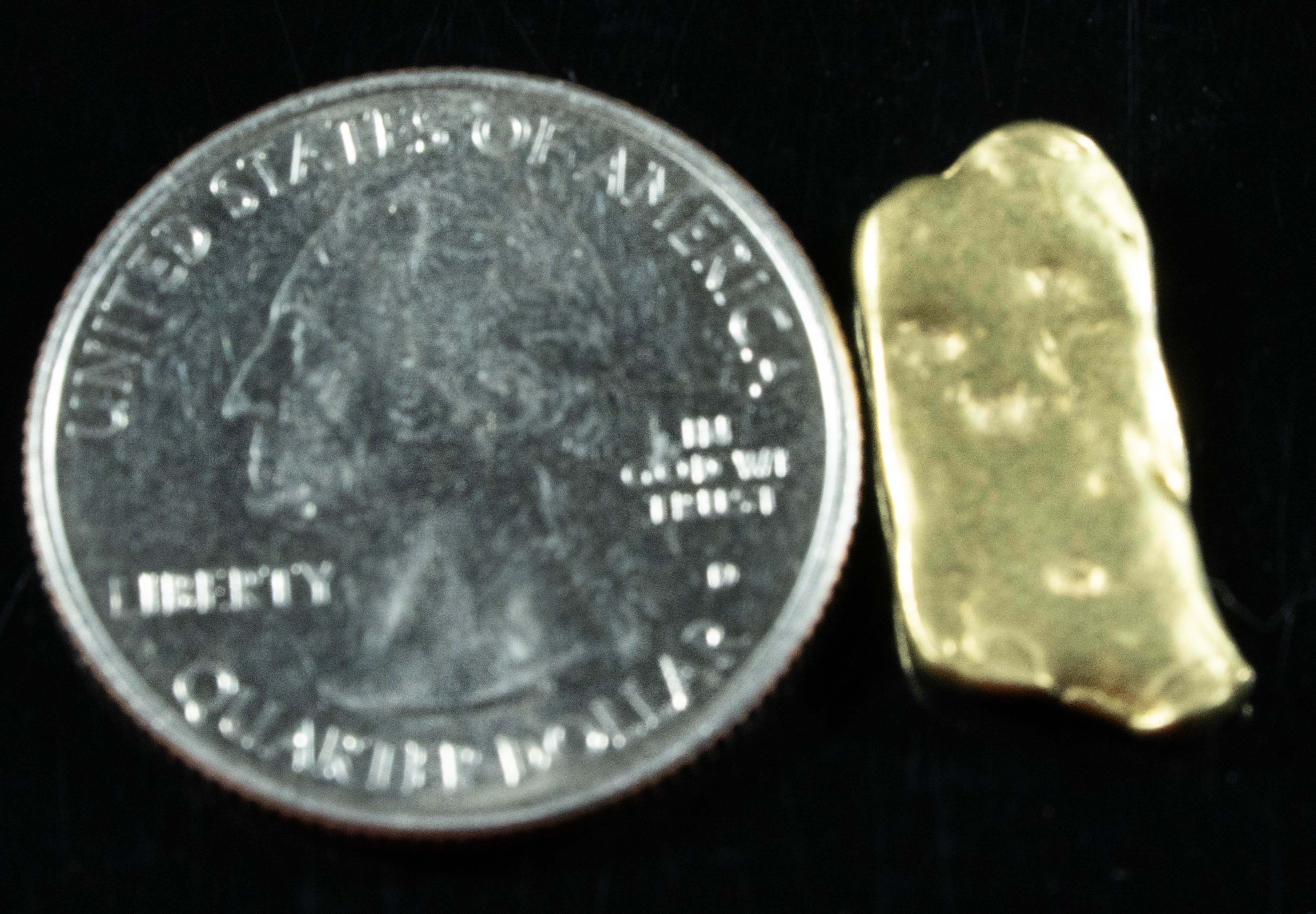 #183 BC Natural Gold Nugget 3.97 Grams Genuine