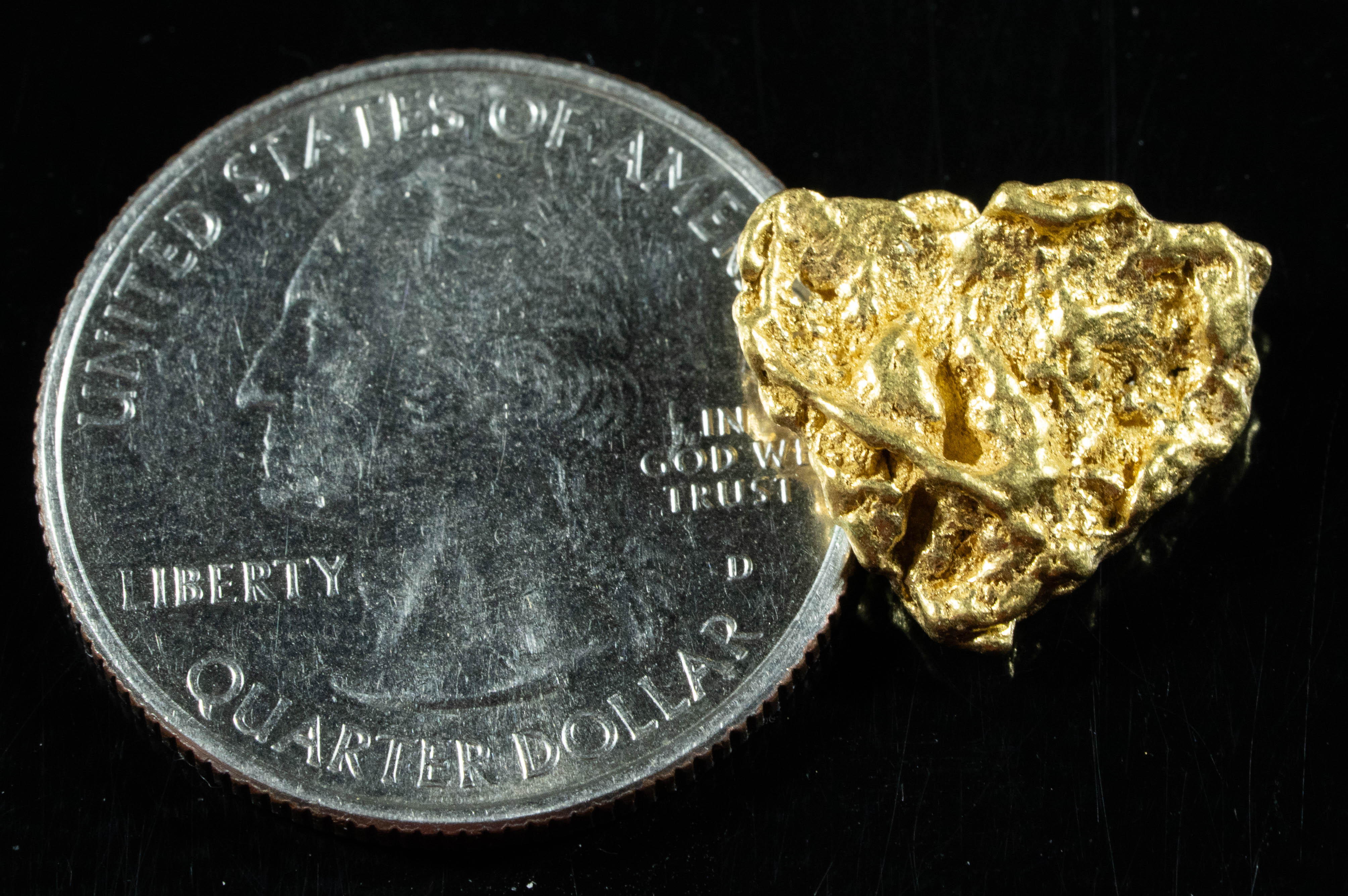 #191 BC Natural Gold Nugget 3.26 Grams Genuine