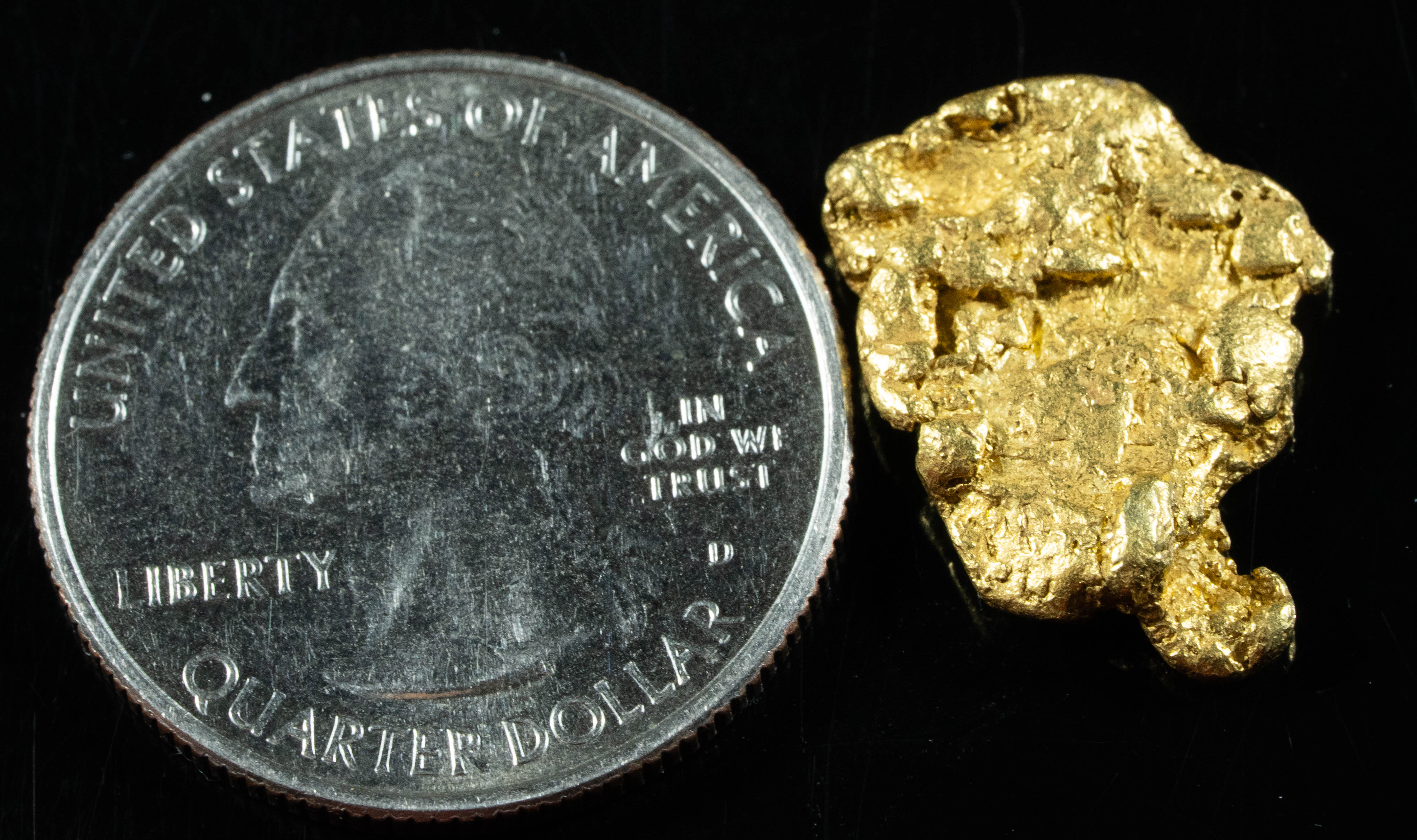 #193 BC Natural Gold Nugget 3.66 Grams Genuine