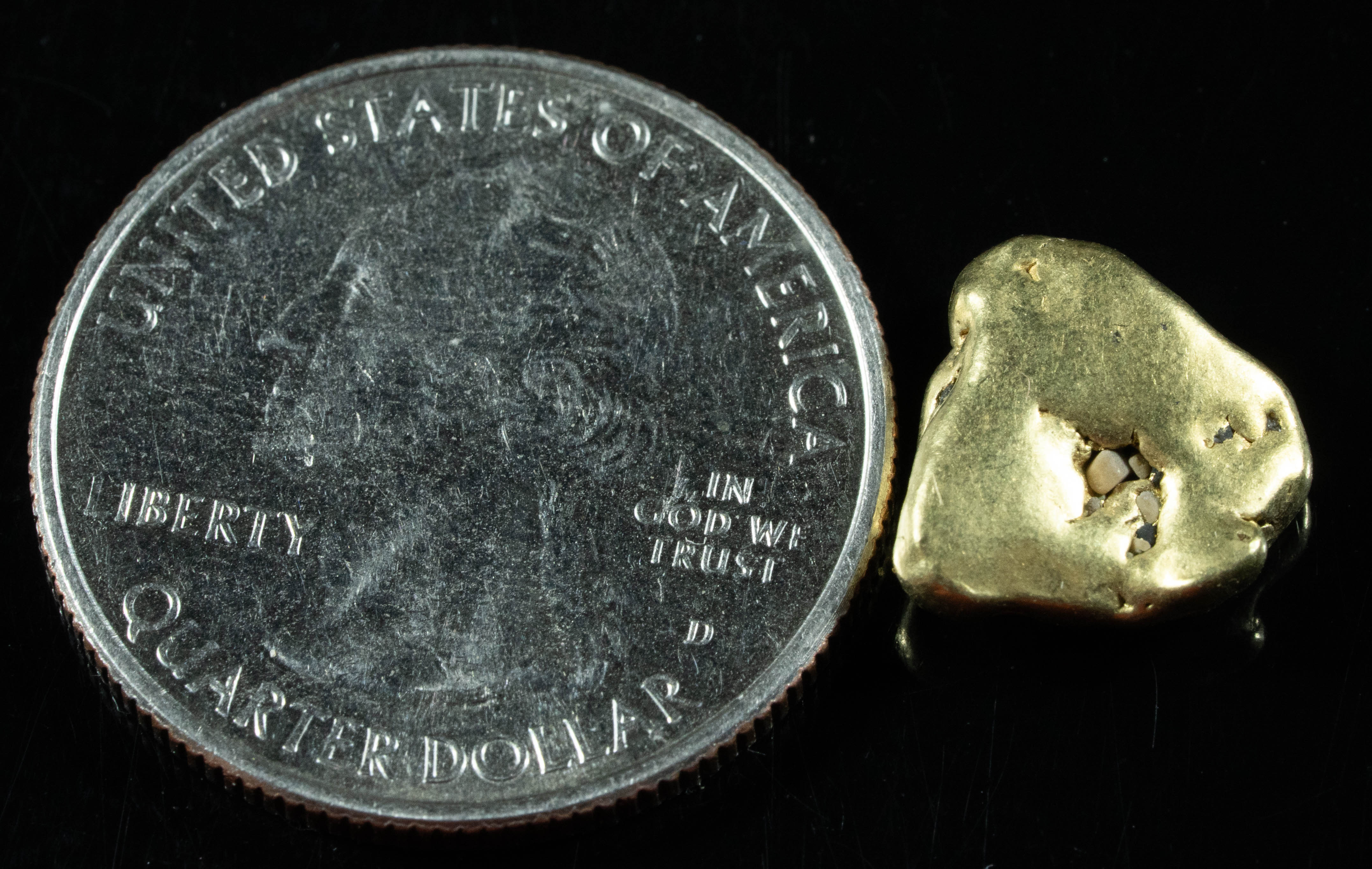 #206 BC Natural Gold Nugget 3.76 Grams Genuine
