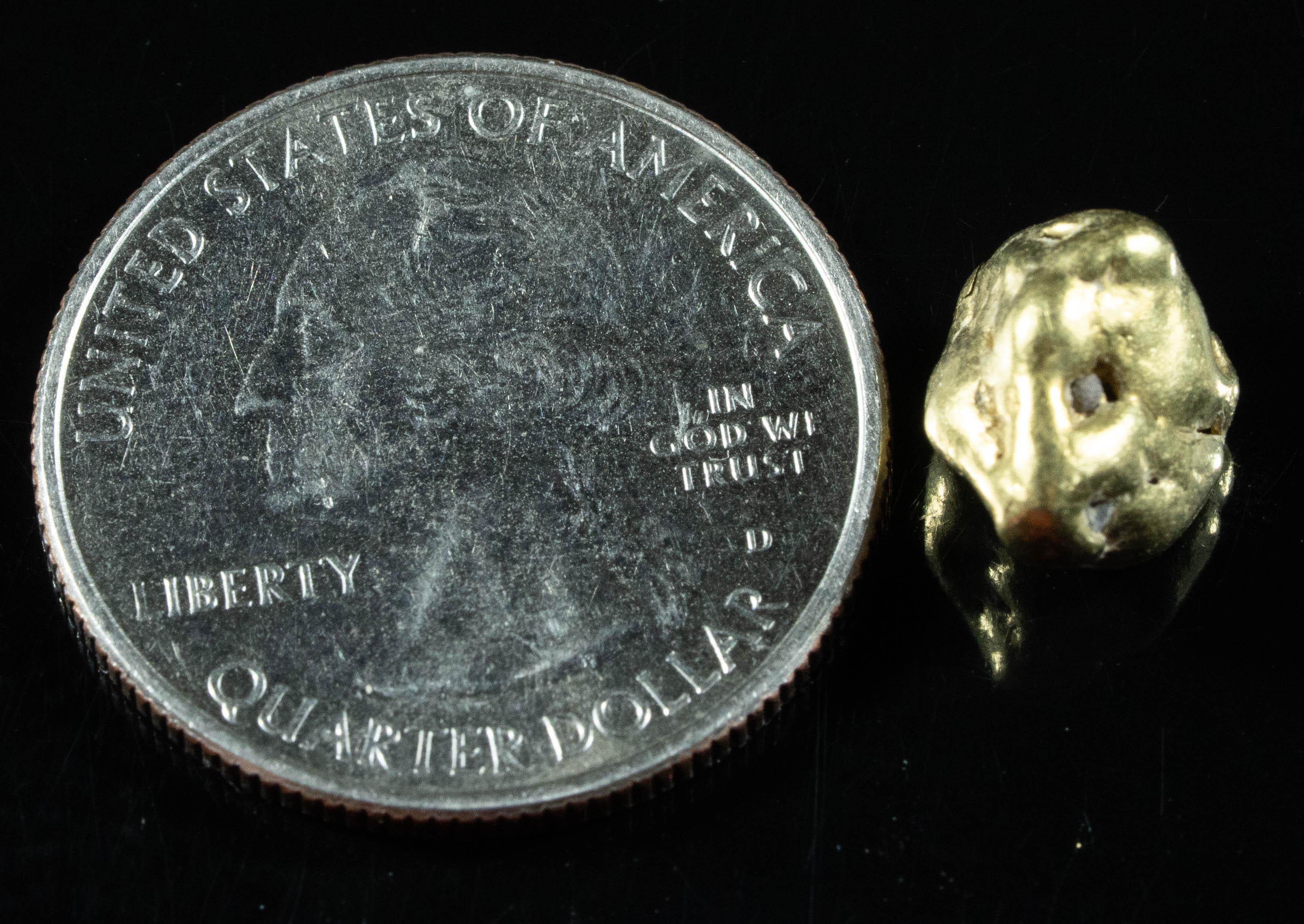 #207 BC Natural Gold Nugget 3.69 Grams Genuine