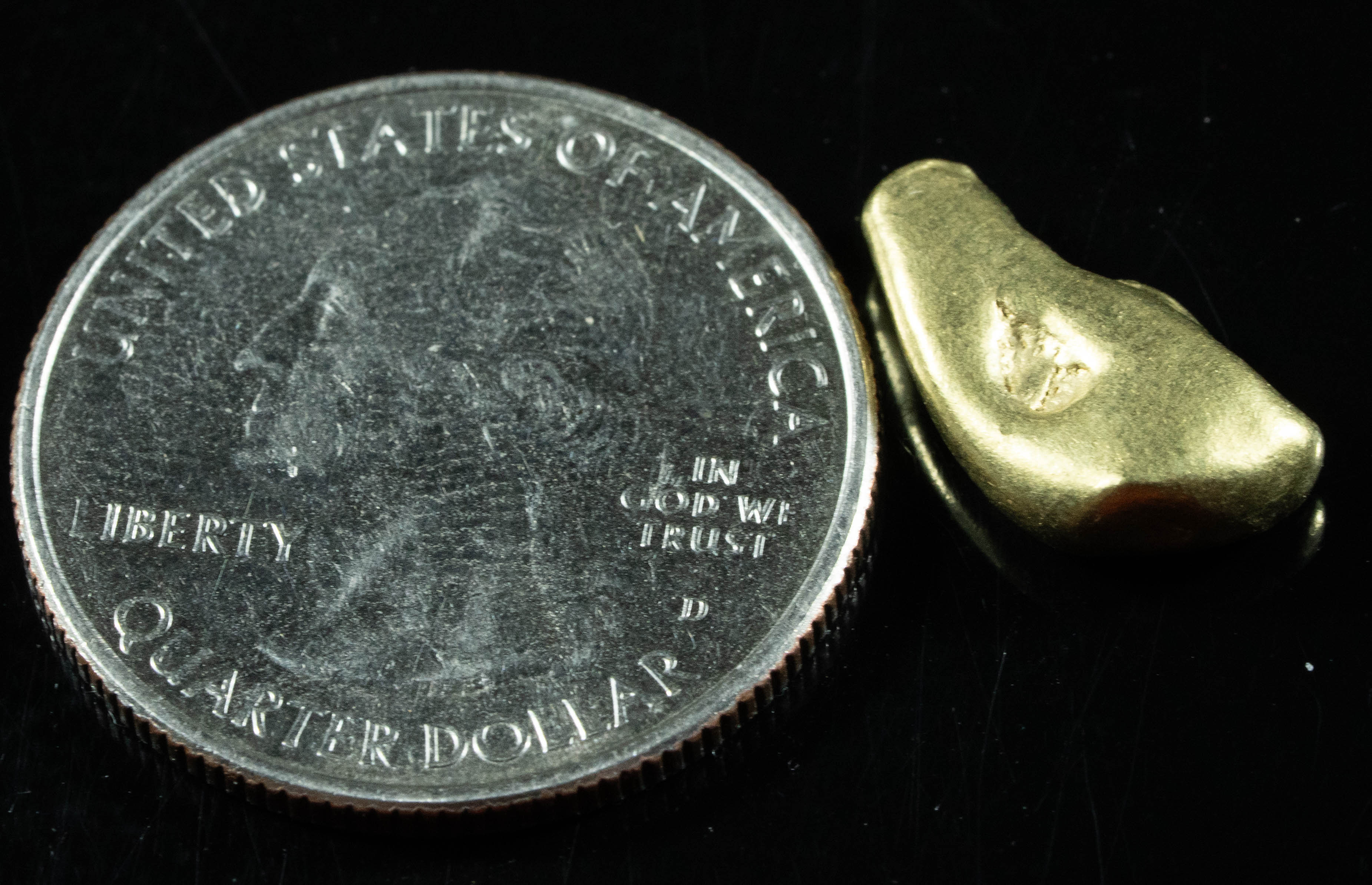 #212 BC Natural Gold Nugget 3.89 Grams Genuine