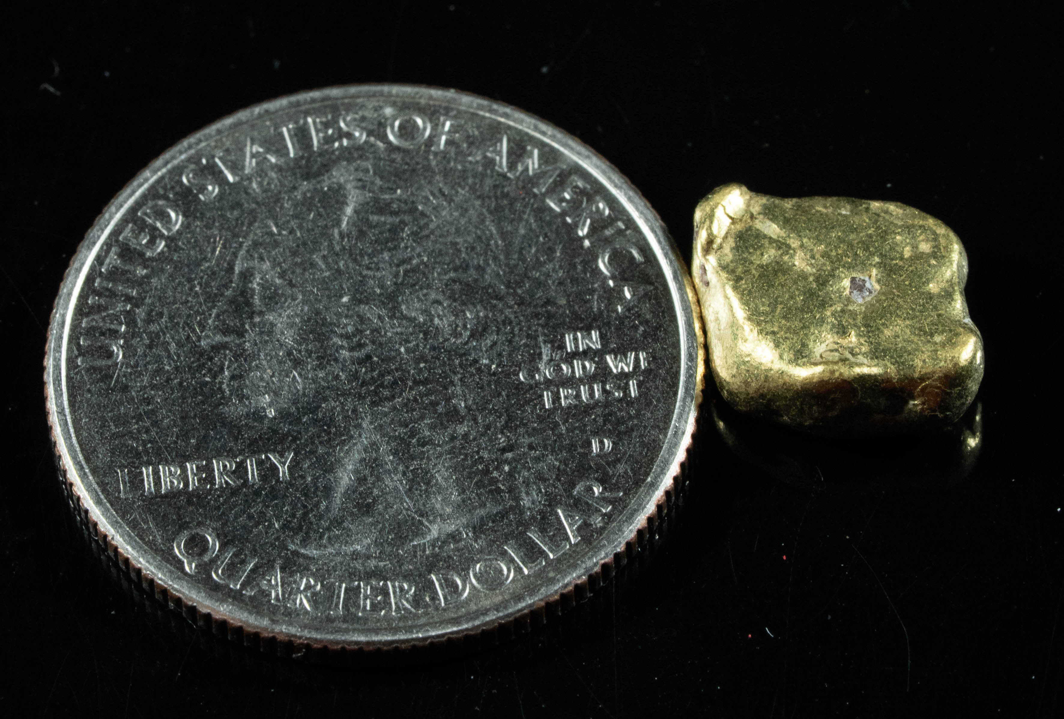 #217 BC Natural Gold Nugget 3.66 Grams Genuine