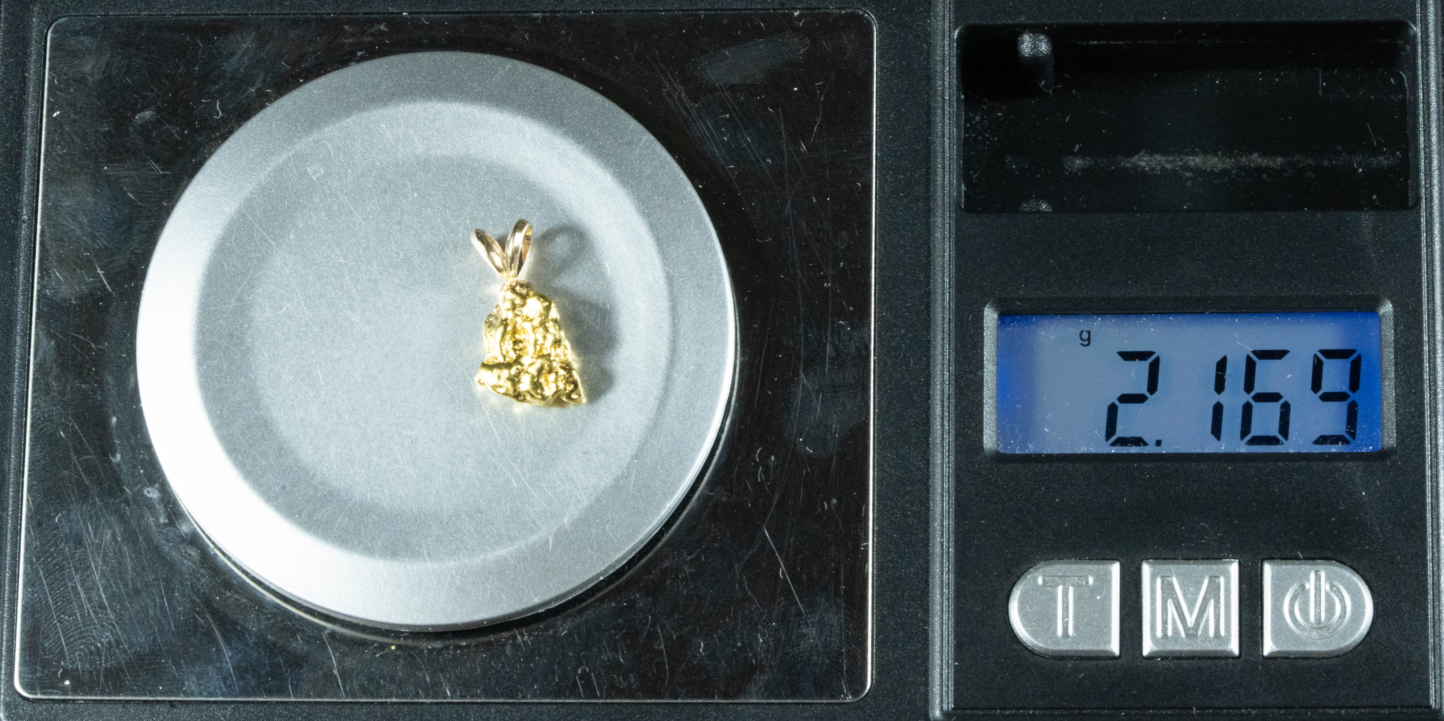 #621 Alaskan-Yukon BC Natural Gold Nugget Pendant 2.16 Grams Authentic