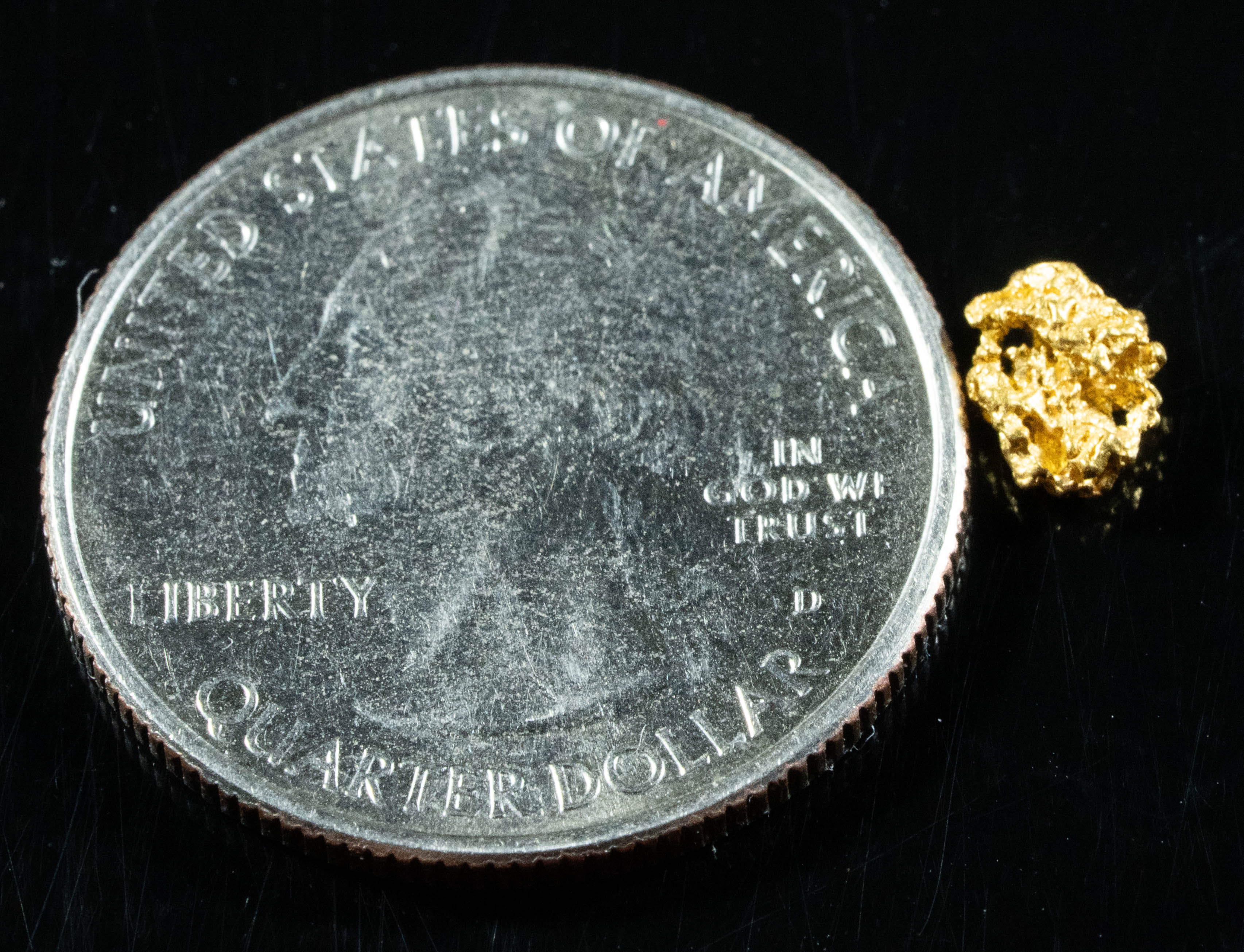 #727 Natural Gold Nugget Australian .37 Grams Genuine