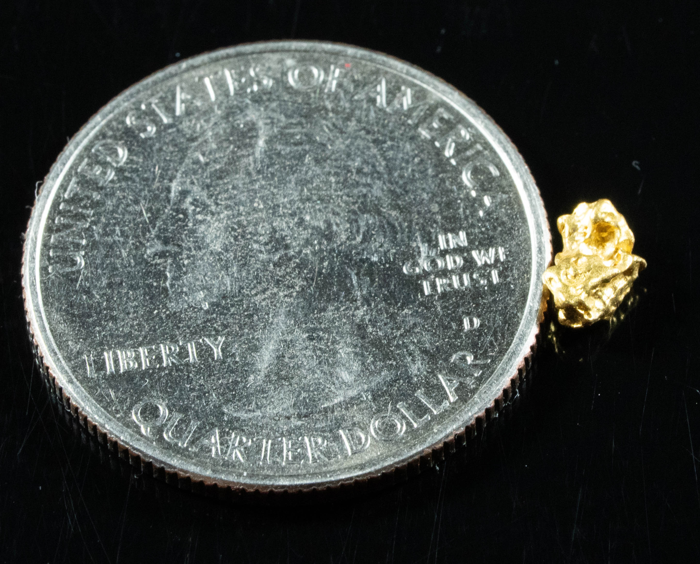 #728 Natural Gold Nugget Australian .37 Grams Genuine
