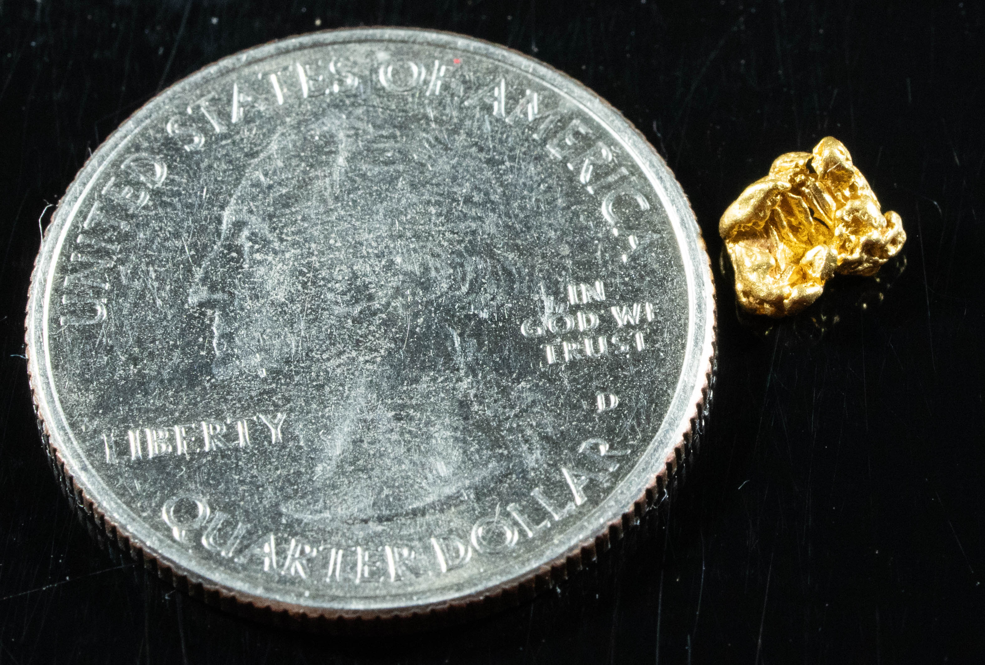 #729 Natural Gold Nugget Australian .44 Grams Genuine