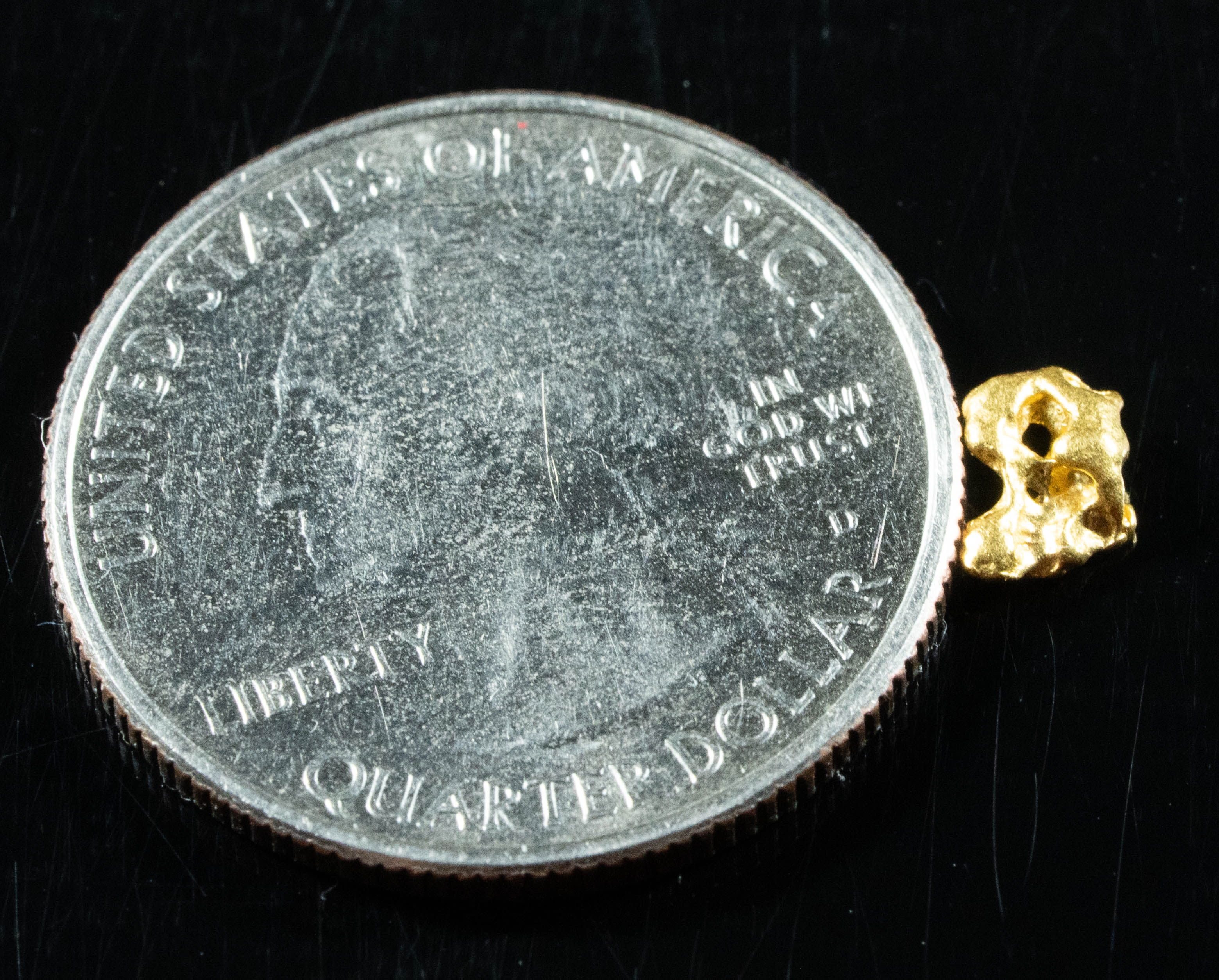 #735 Natural Gold Nugget Australian .37 Grams Genuine