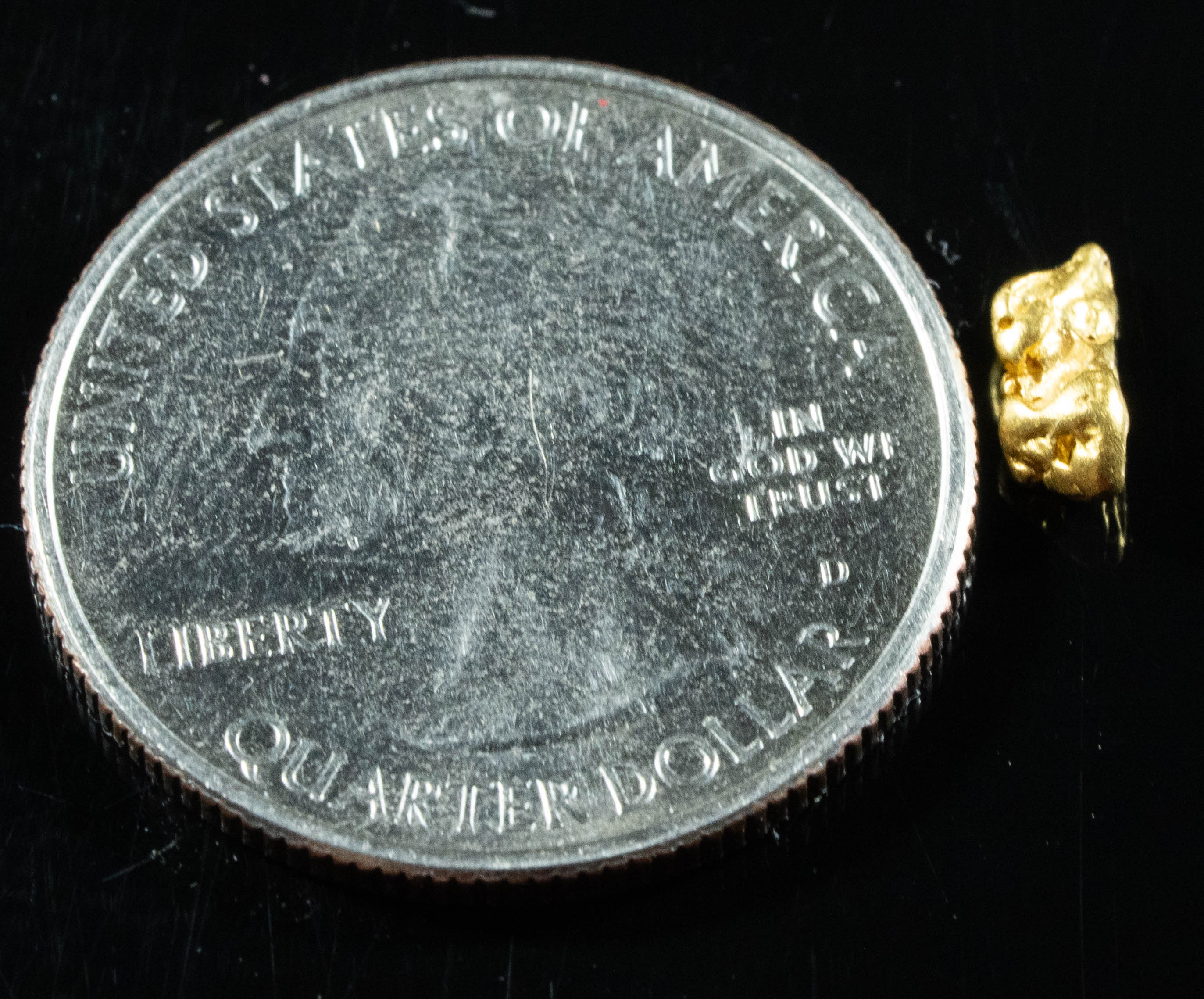#744 Natural Gold Nugget Australian .42 Grams Genuine