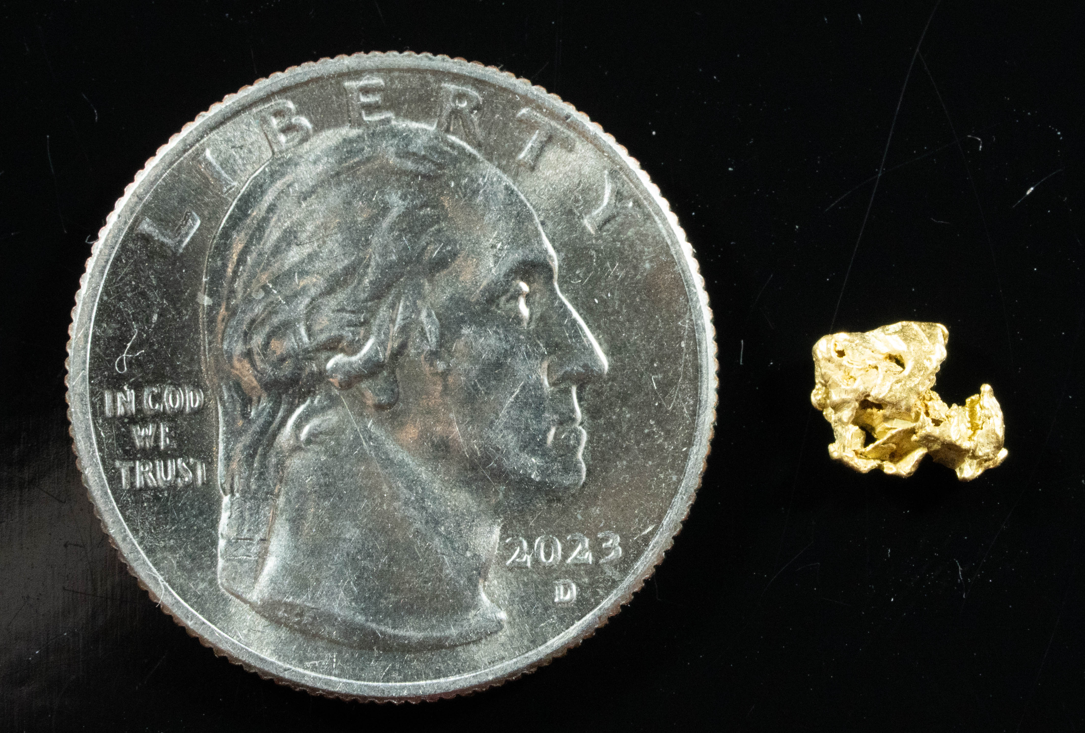 #124 Alaskan BC Natural Gold Nugget .36 Grams Genuine
