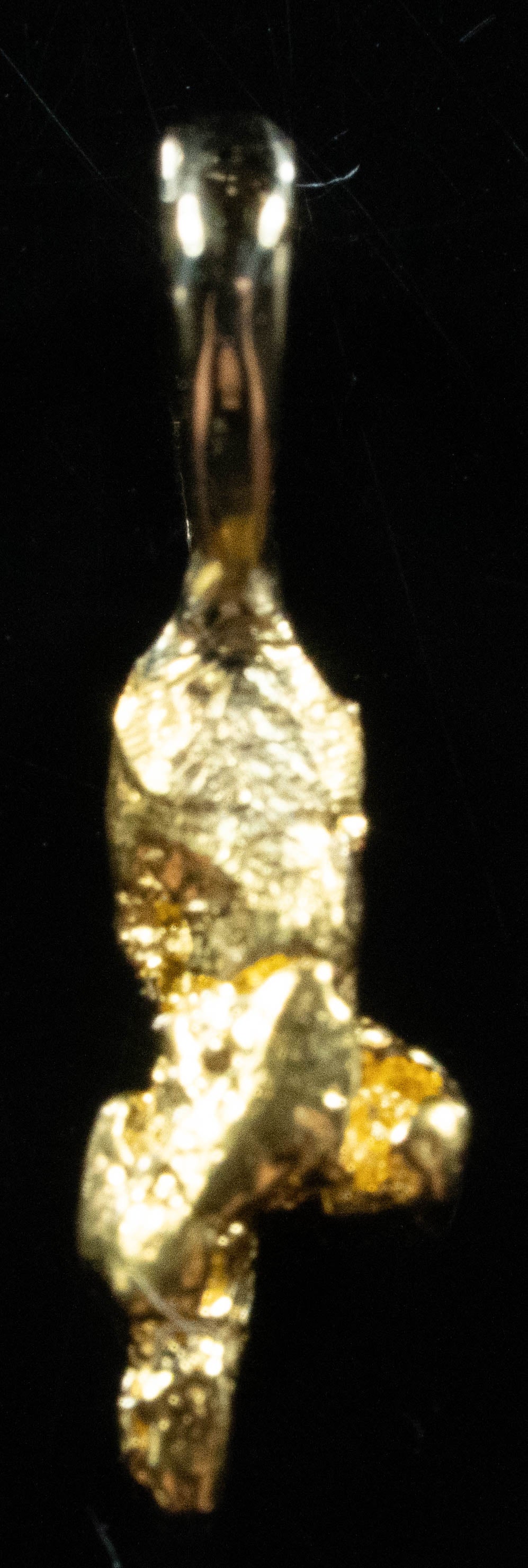 #676 Alaskan-Yukon BC Natural Gold Nugget Pendant 1.55 Grams Authentic