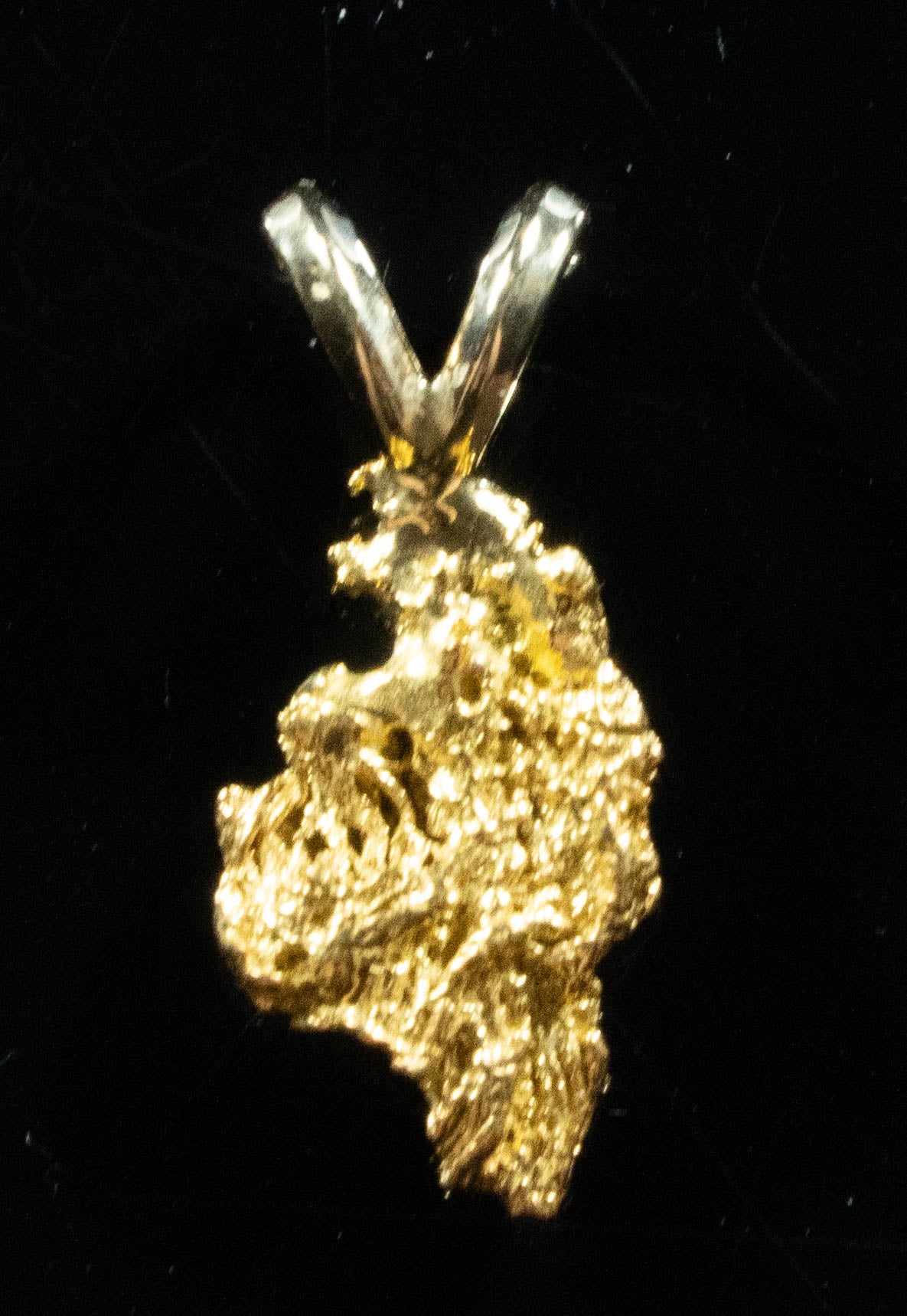 #642 Alaskan-Yukon BC Natural Gold Nugget Pendant .83 Grams Authentic
