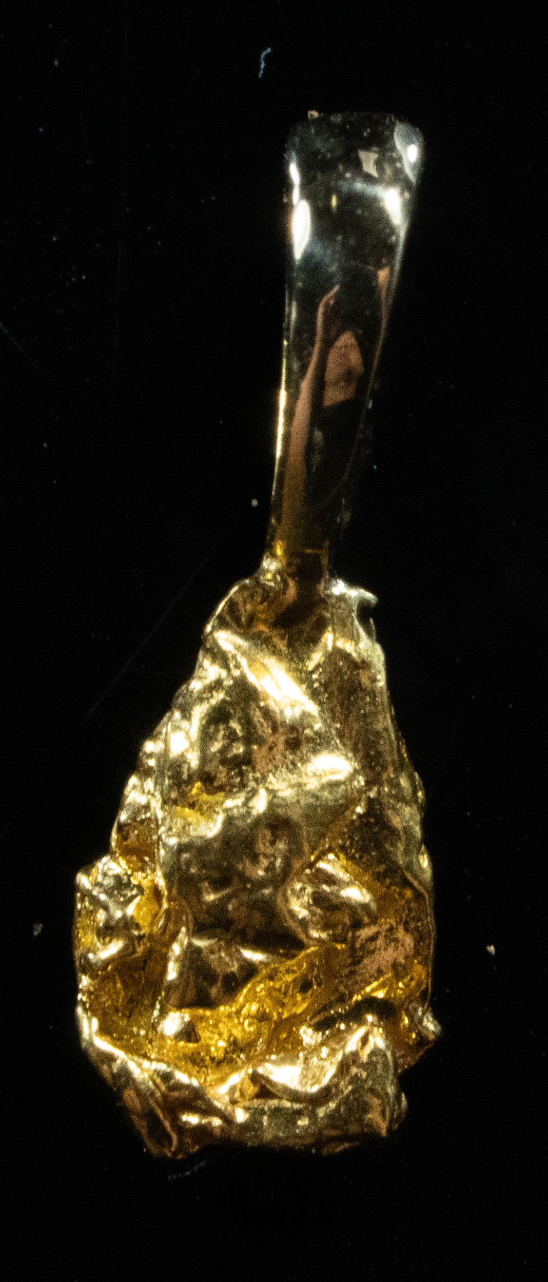 #682 Alaskan-Yukon BC Natural Gold Nugget Pendant .44 Grams Authentic