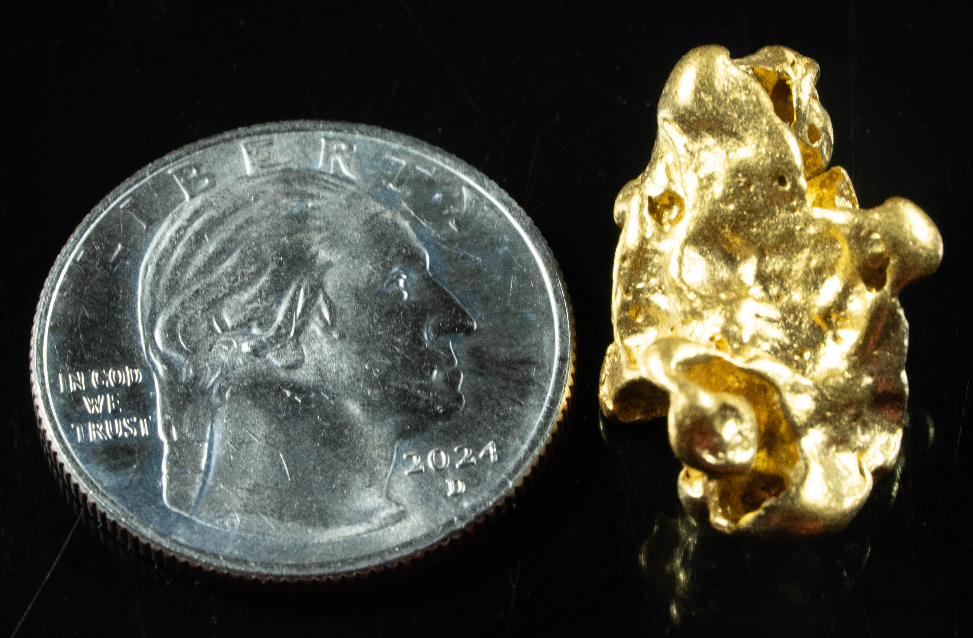 #1110 Natural Gold Nugget Australian 14.58 Grams Genuine