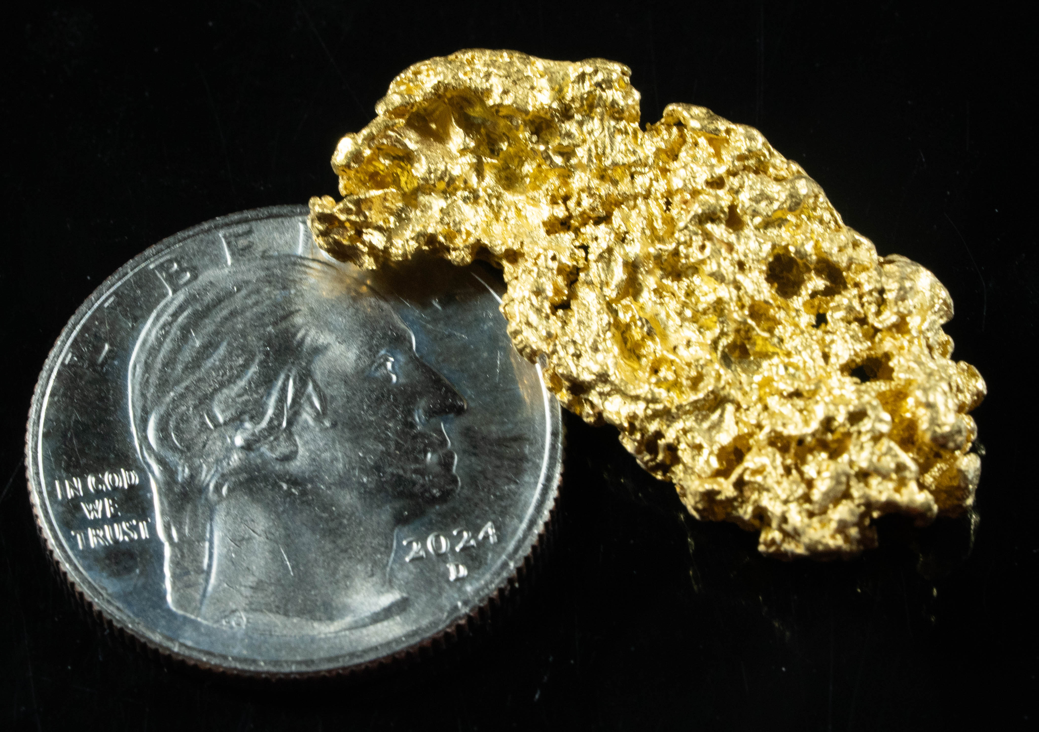 #1112 Natural Gold Nugget Australian 12.94 Grams Genuine