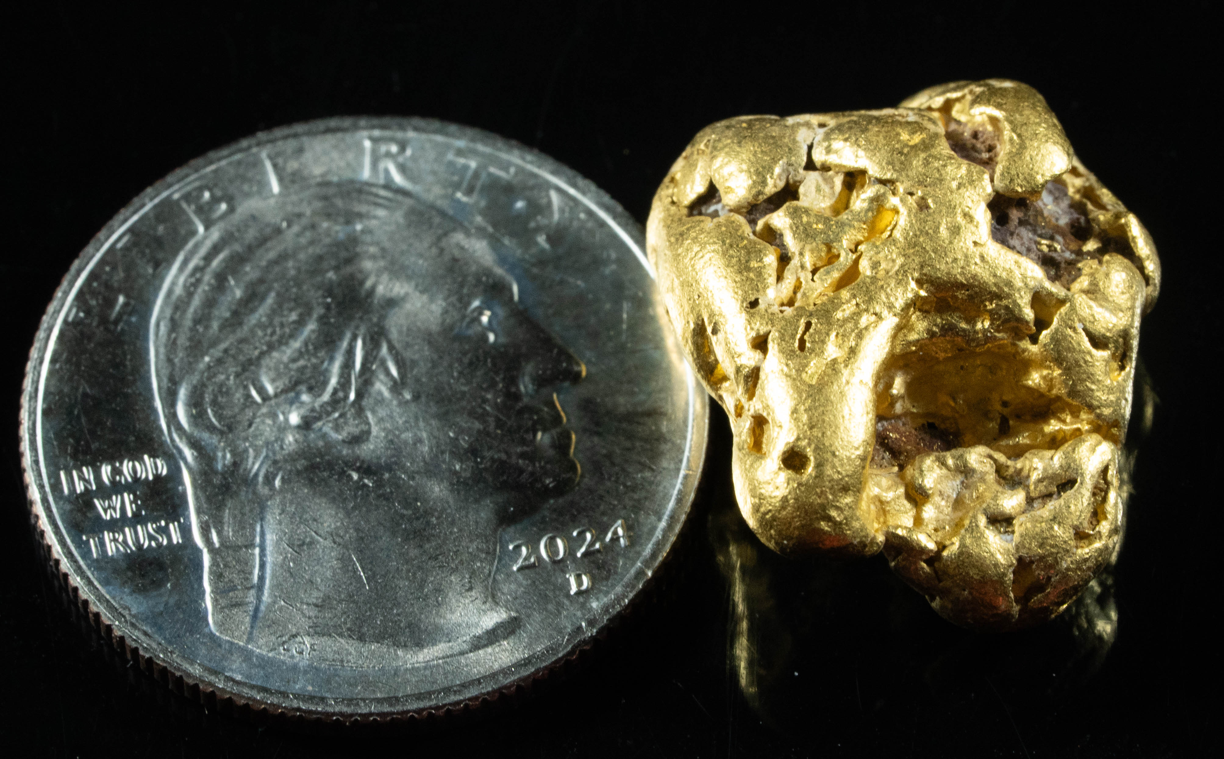 #1113 Natural Gold Nugget Australian 16.71 Grams Genuine
