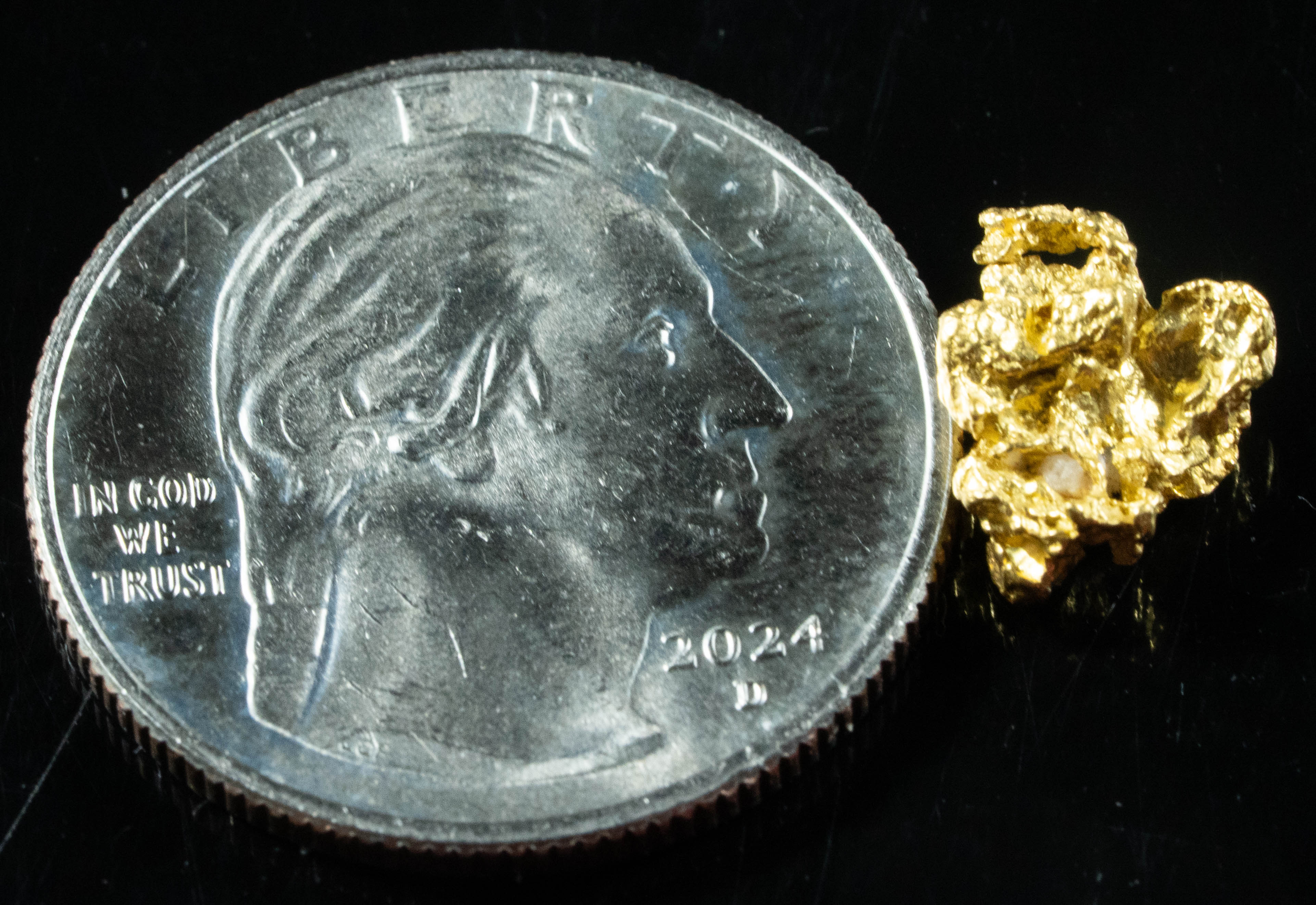 #888 Natural Gold Nugget Australian 1.64 Grams Genuine