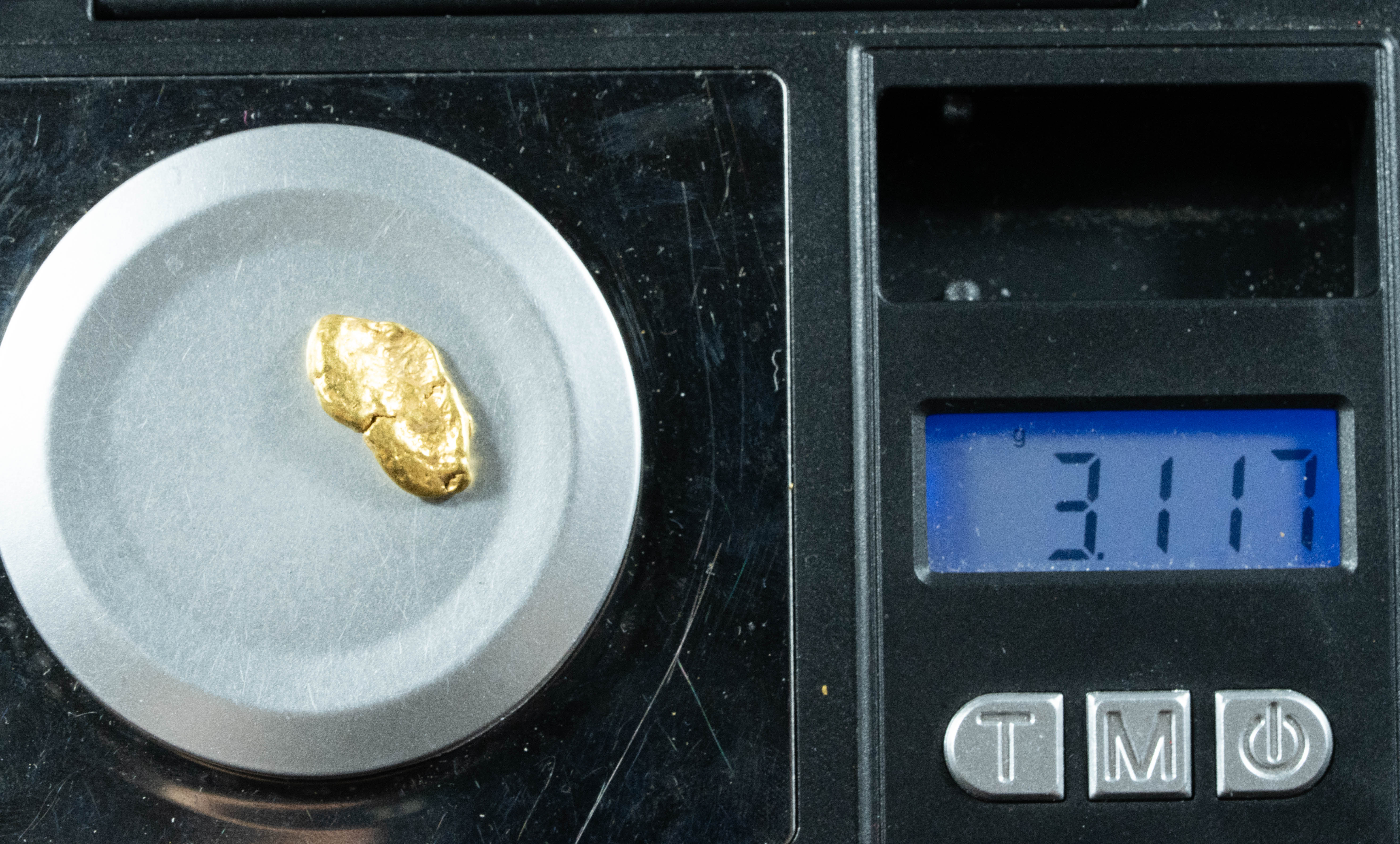 #320 Alaskan BC Natural Gold Nugget 3.11 Grams Genuine