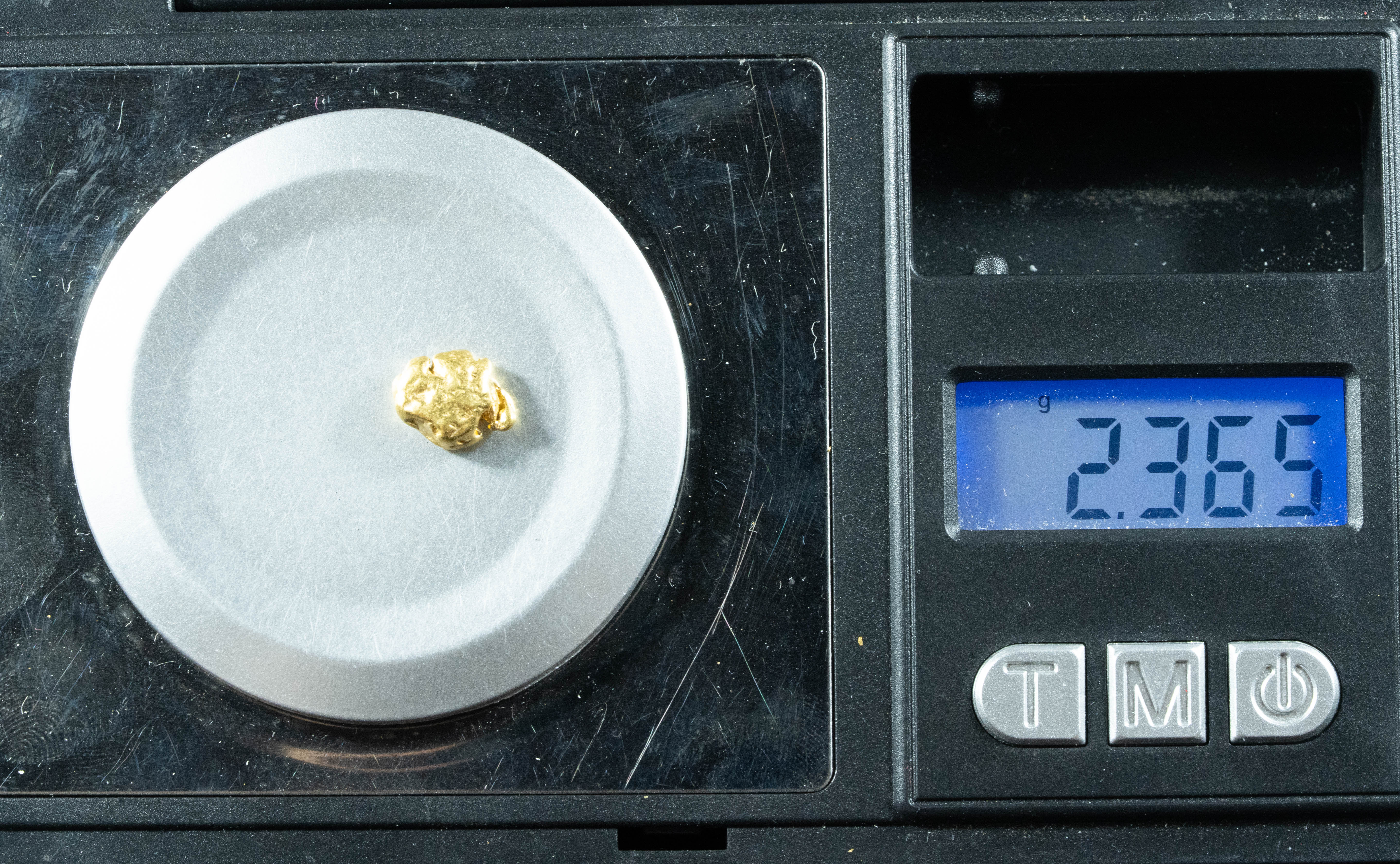 #321 Alaskan BC Natural Gold Nugget 2.36 Grams Genuine