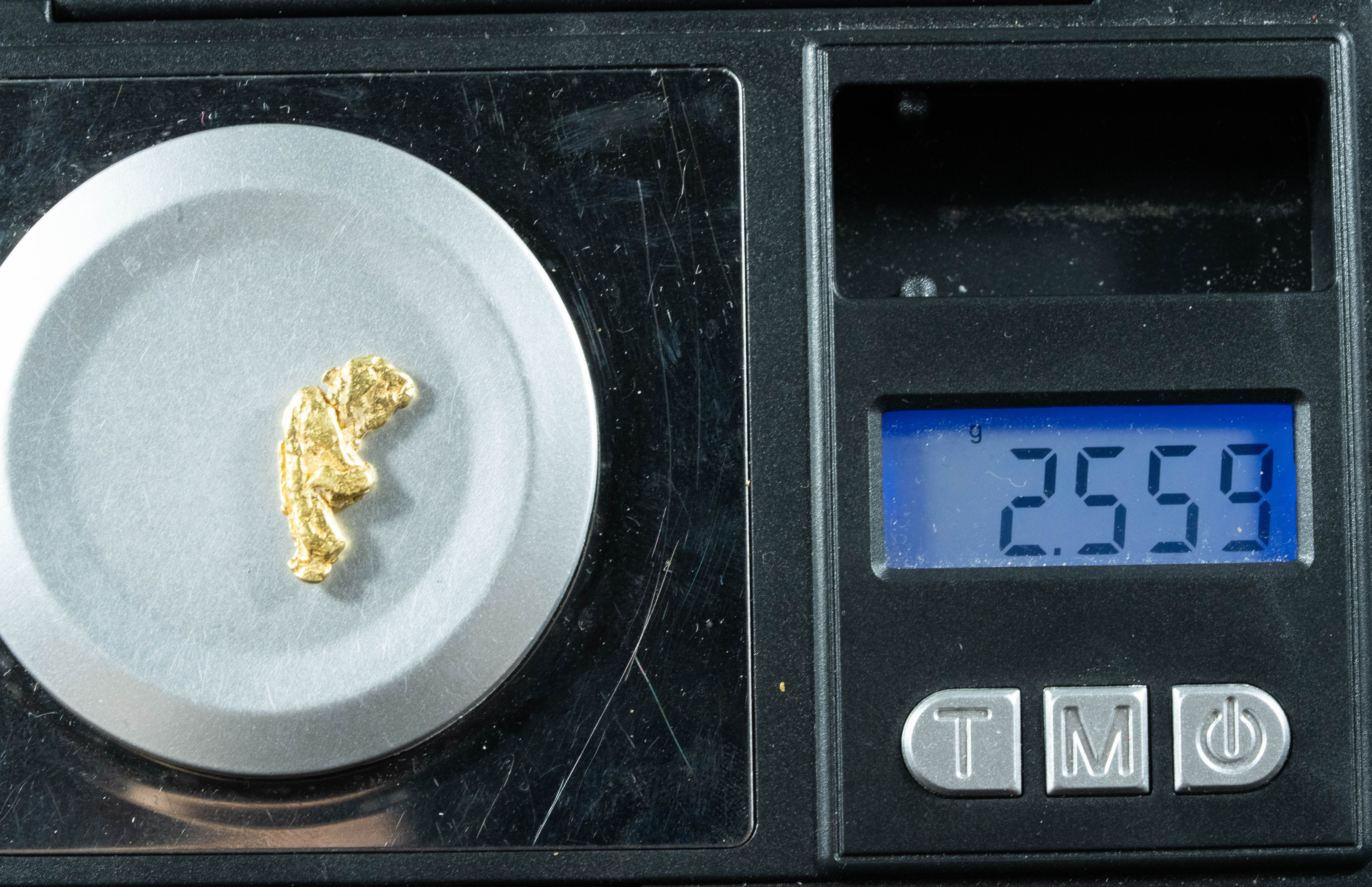 #328 Alaskan BC Natural Gold Nugget 2.55 Grams Genuine
