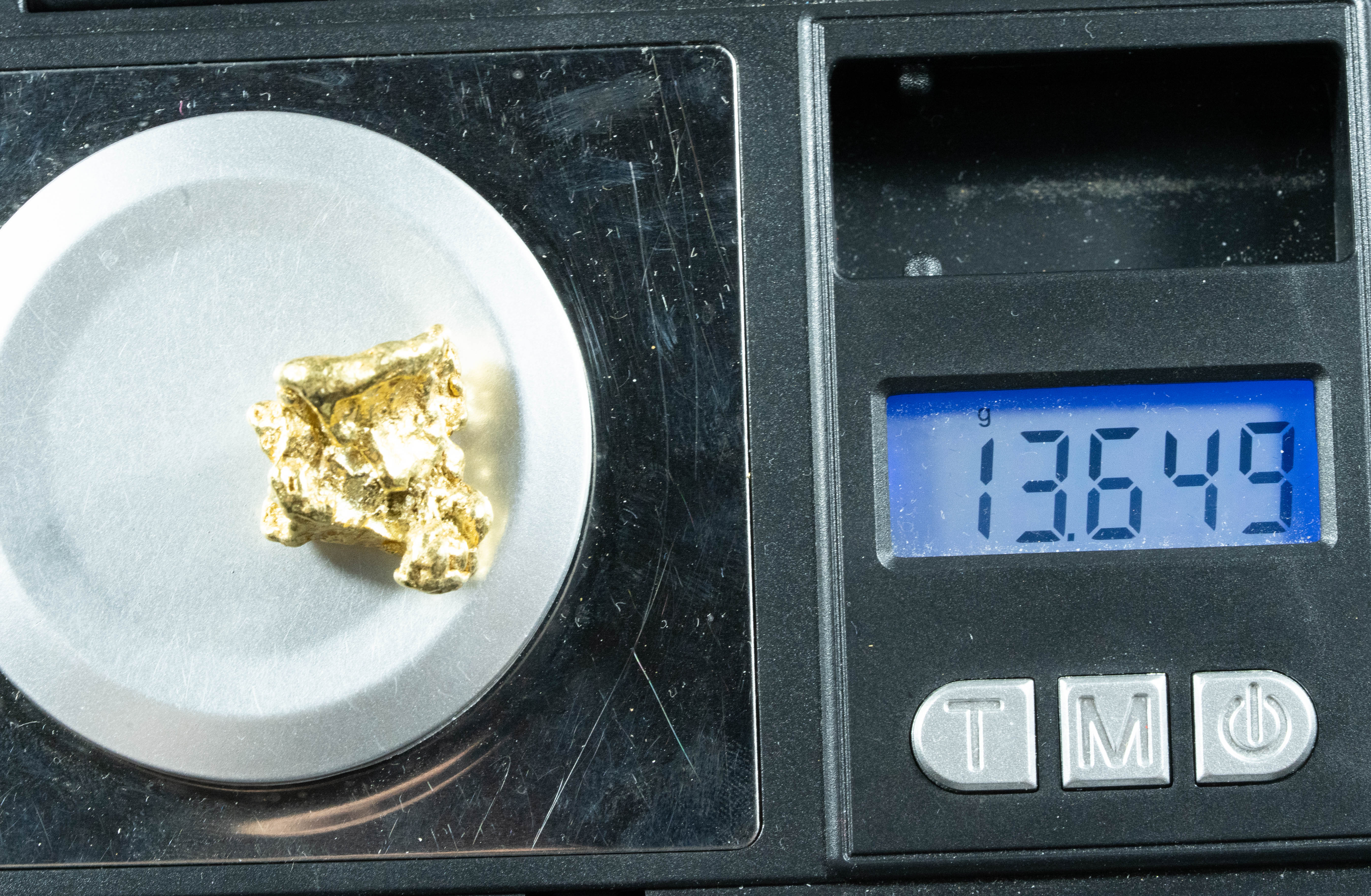 #367 Alaskan BC Natural Gold Nugget 13.60 Grams Genuine