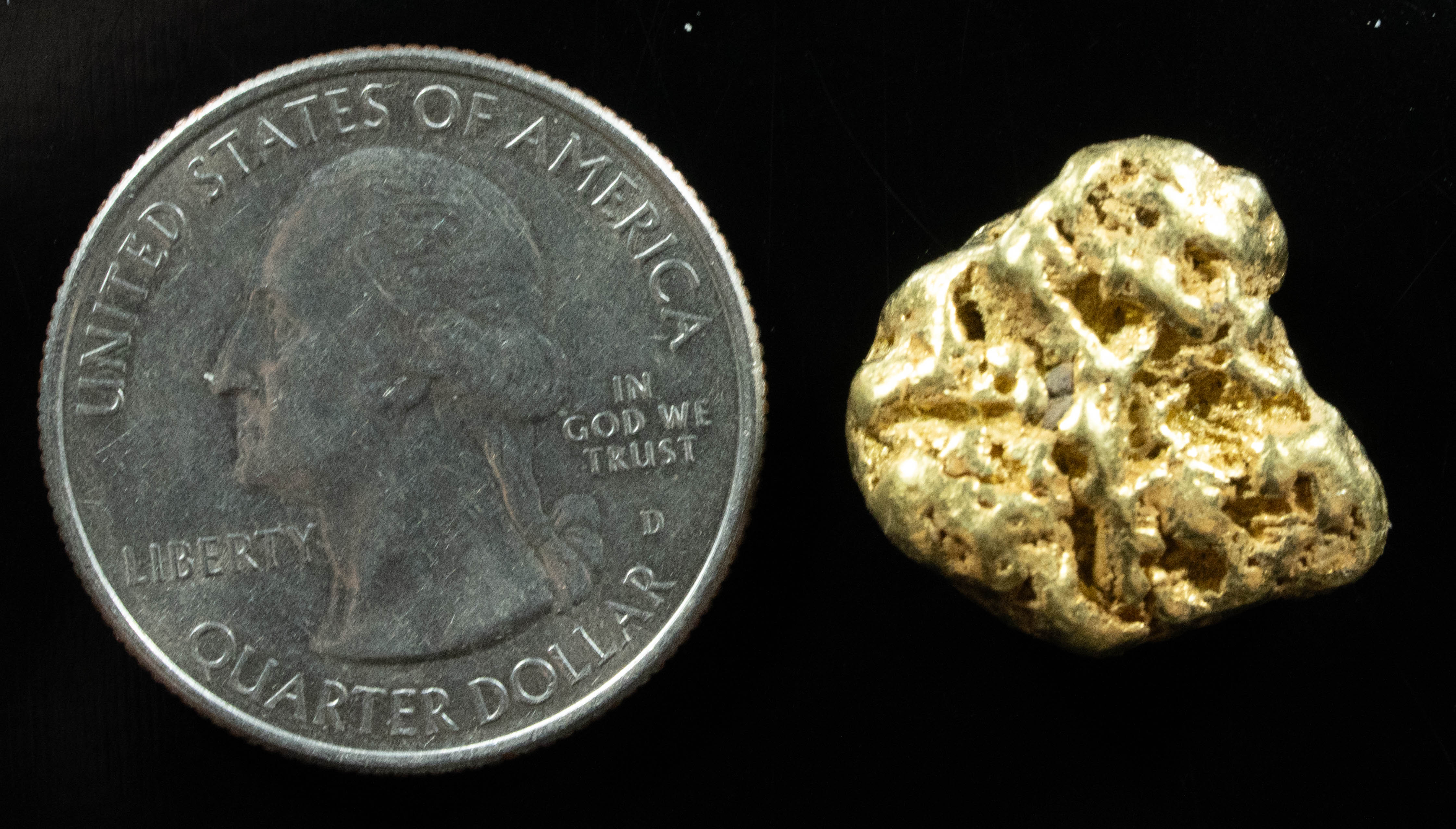 #424 Alaskan BC Natural Gold Nugget 9.39 Grams Genuine