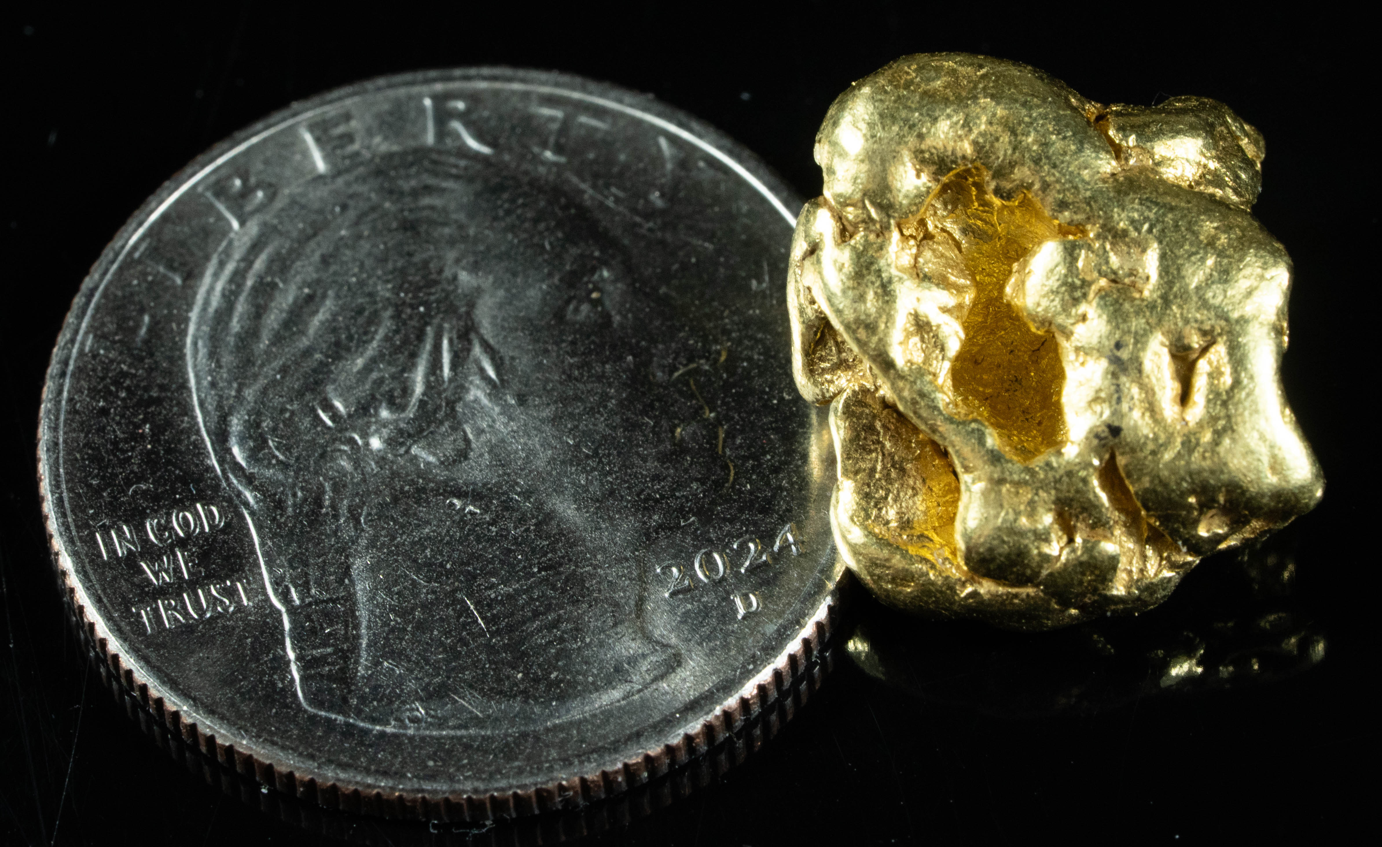 #430 Alaskan BC Natural Gold Nugget 9.83 Grams Genuine