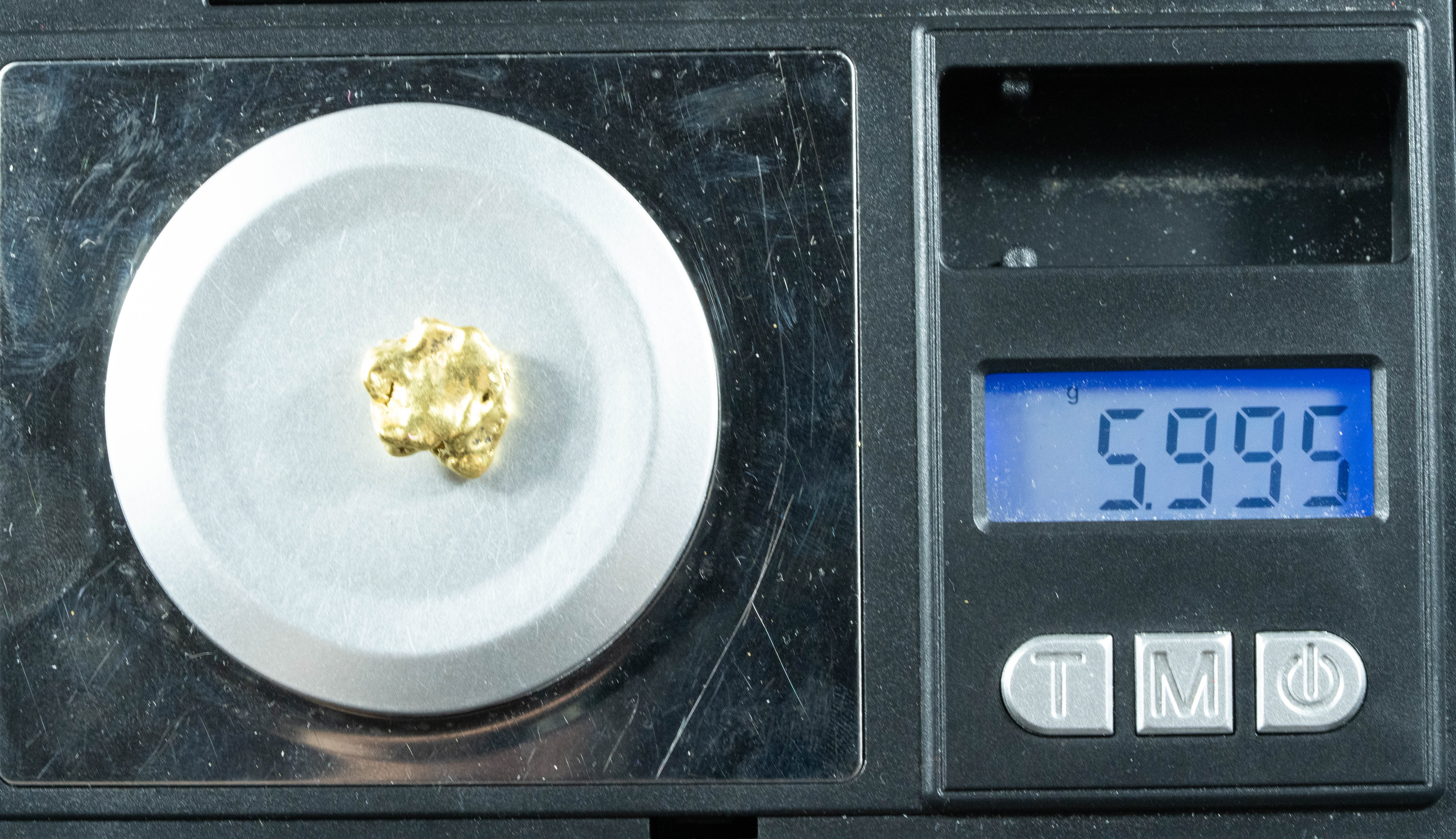 #427 Alaskan BC Natural Gold Nugget 5.99 Grams Genuine