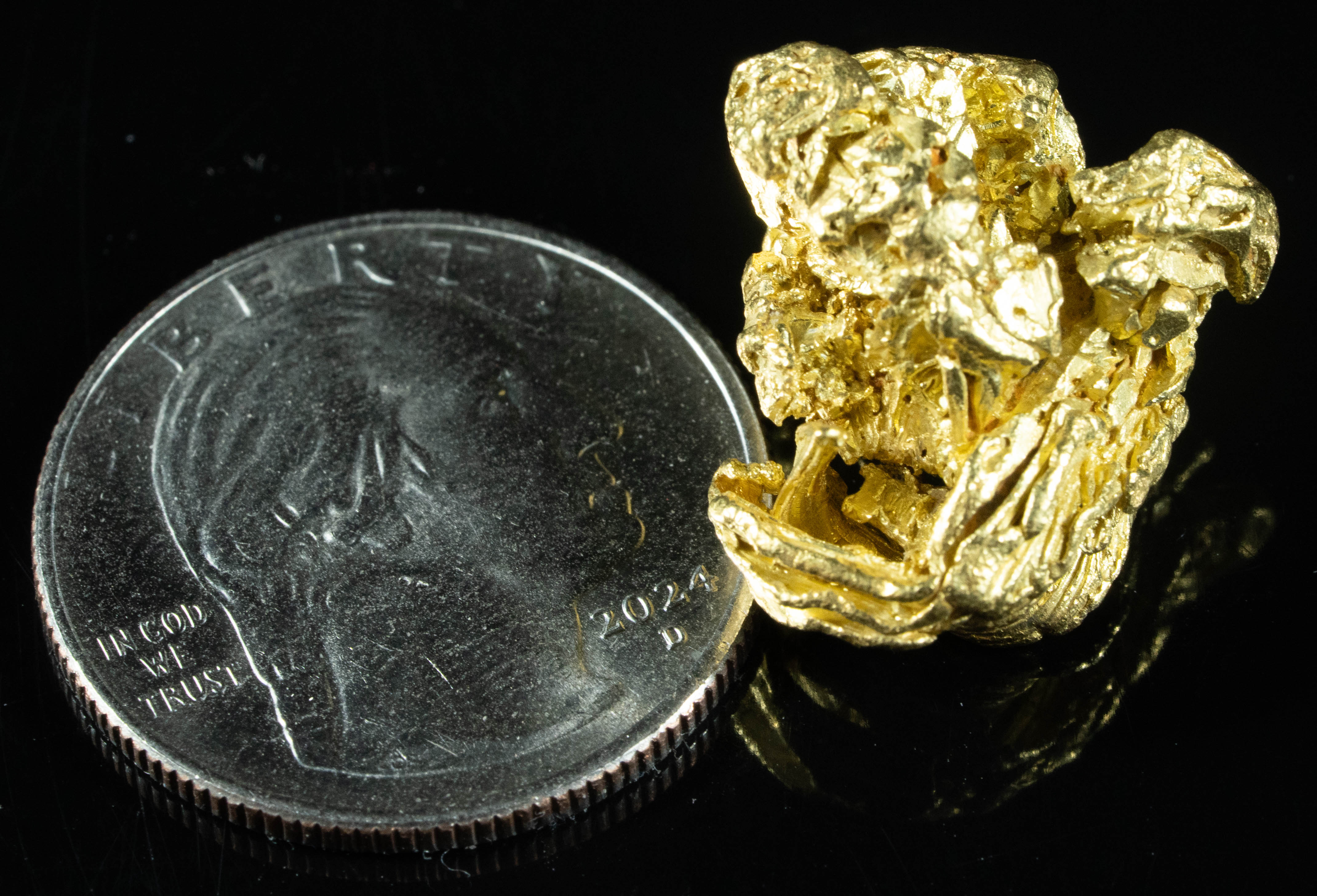 #432 Alaskan BC Natural Gold Nugget 12.91 Grams Genuine