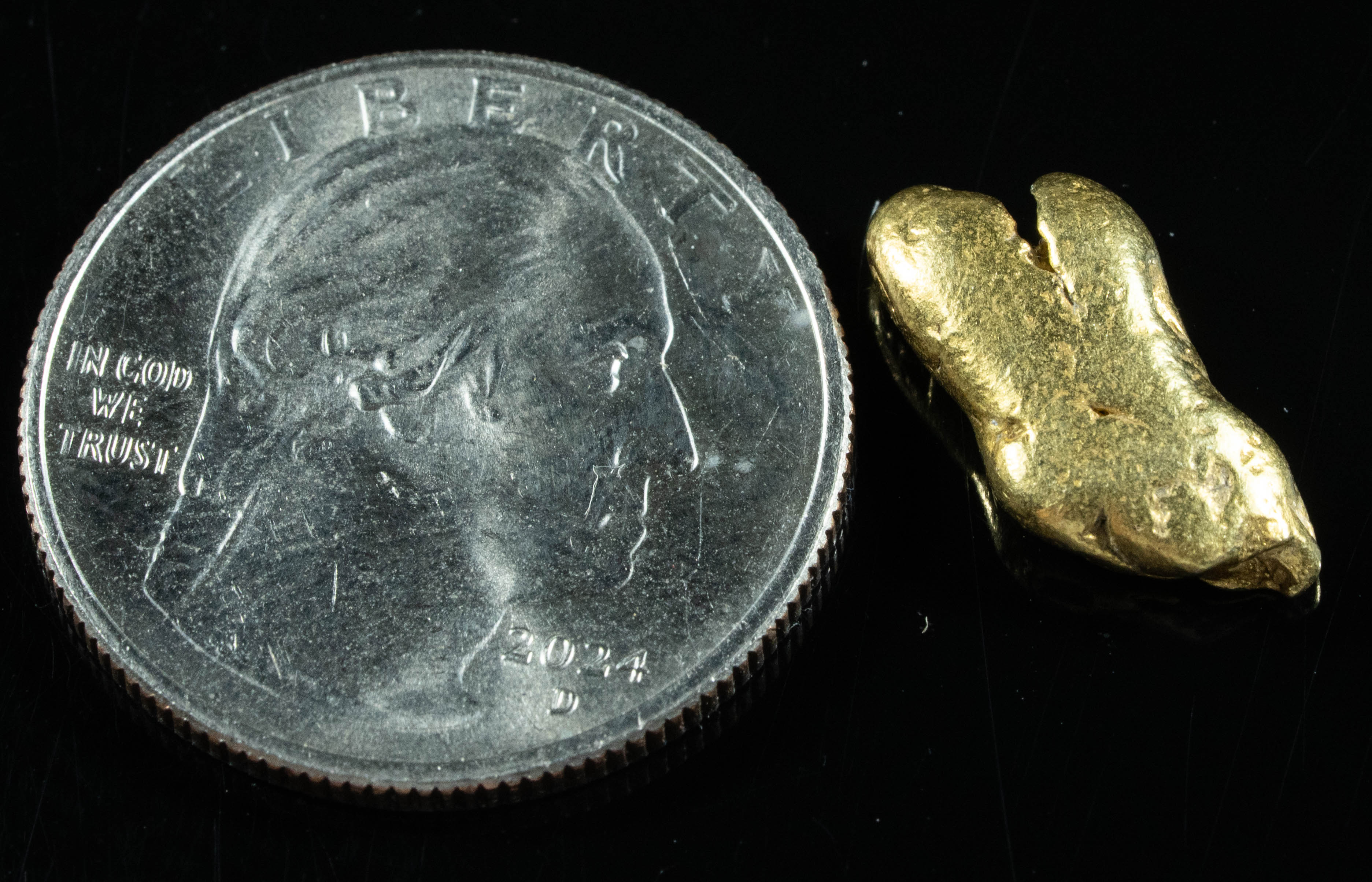 #1 California Gold Nugget 3.68 Gram Authentic Natural