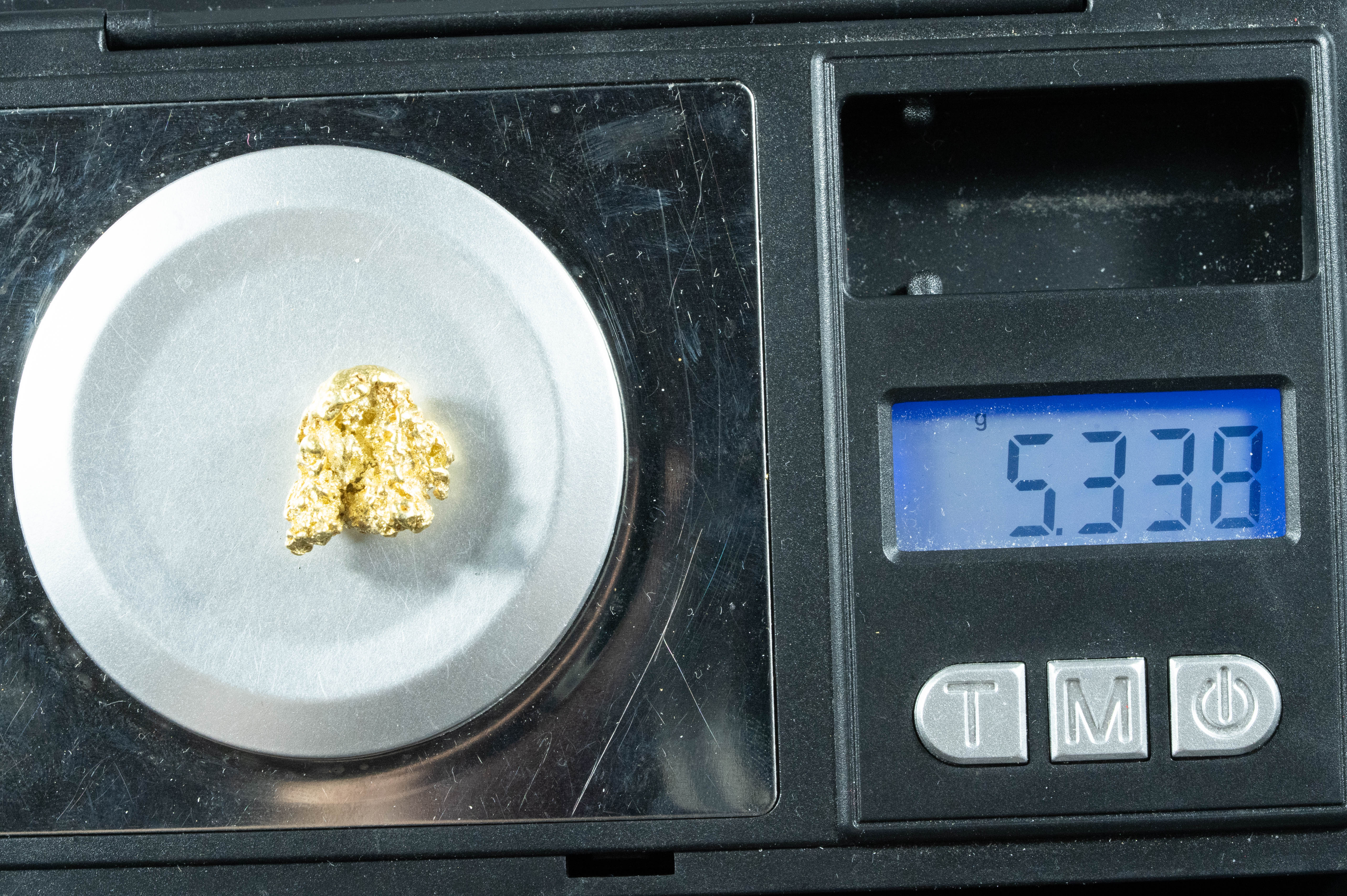 #498 Alaskan BC Natural Gold Nugget 5.33 Grams Genuine