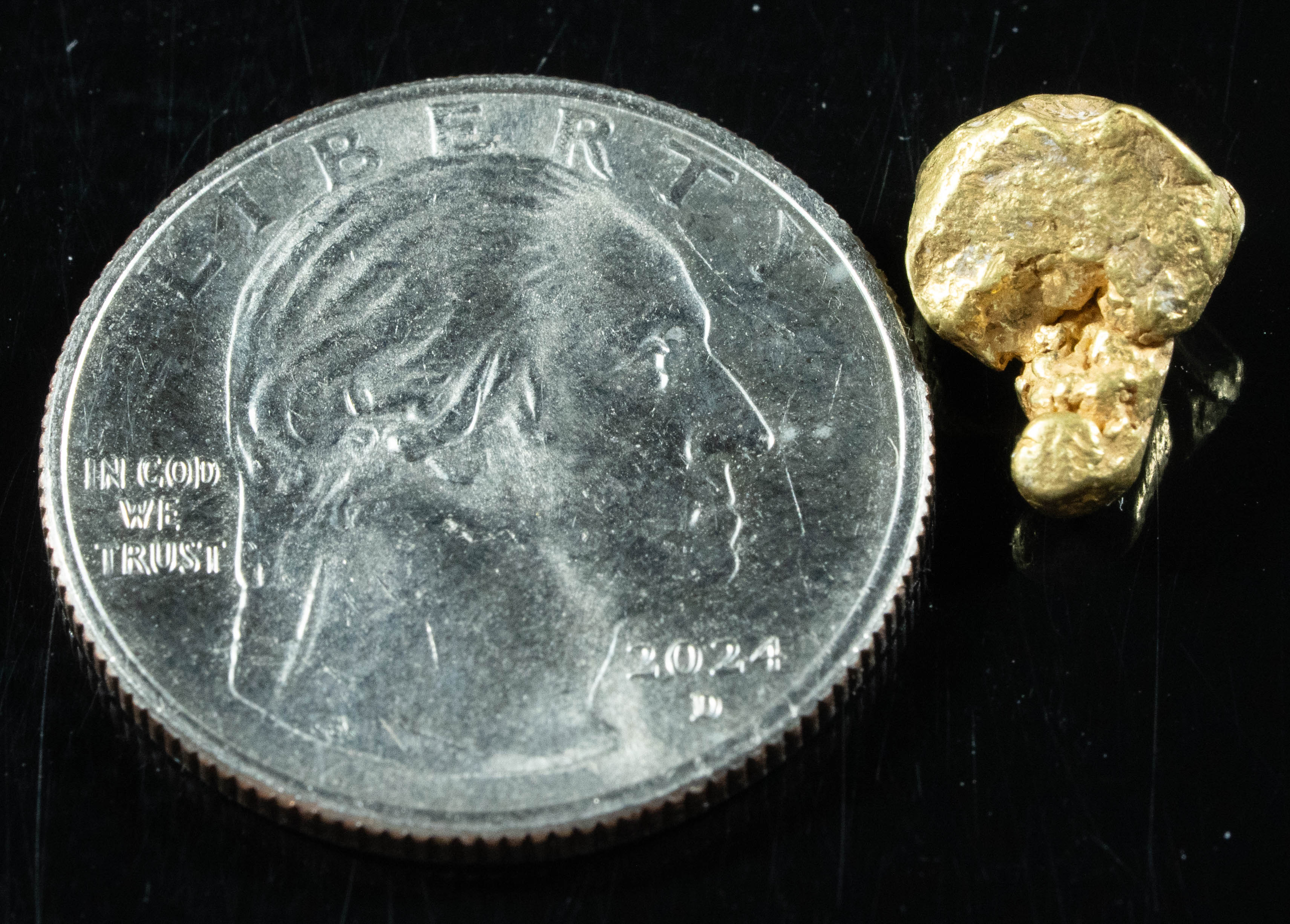 #24 California Gold Nugget 3.64 Gram Authentic Natural