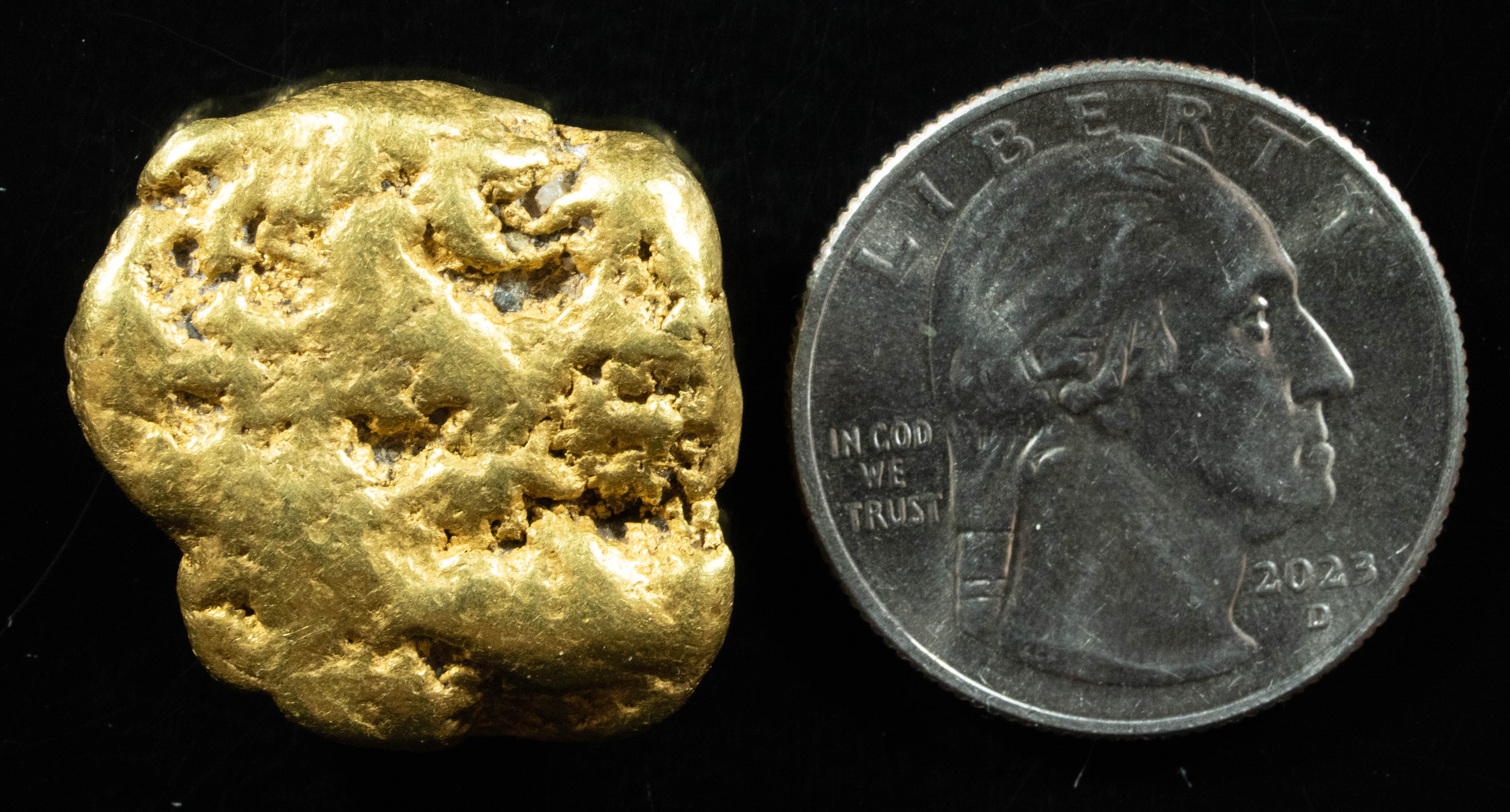 #542 Large Alaskan BC Gold Nugget 24.89 Grams Genuine