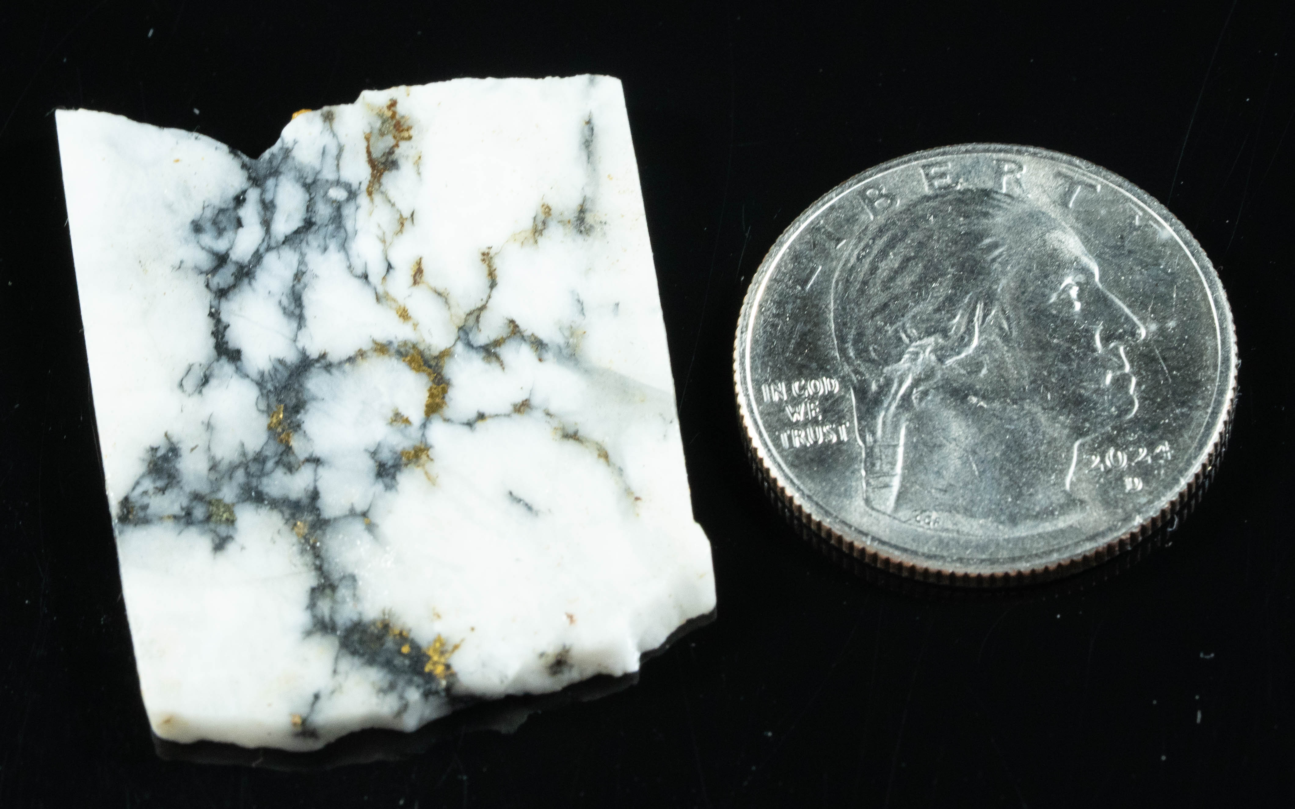 GQ-3 Gold Bearing Quartz Slab California 6.35 grams Genuine