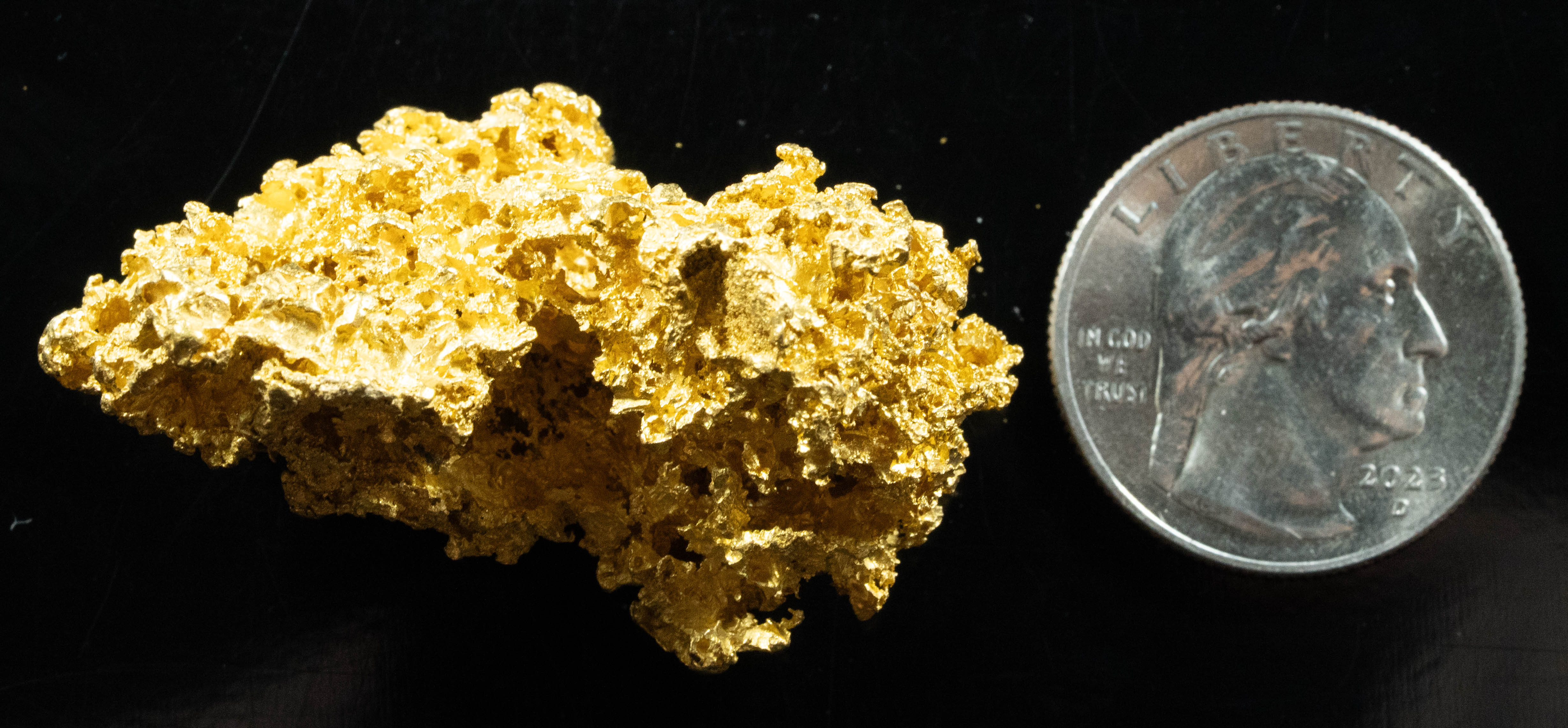 #1202 Natural Gold Nugget Australian 46.50 Grams Genuine