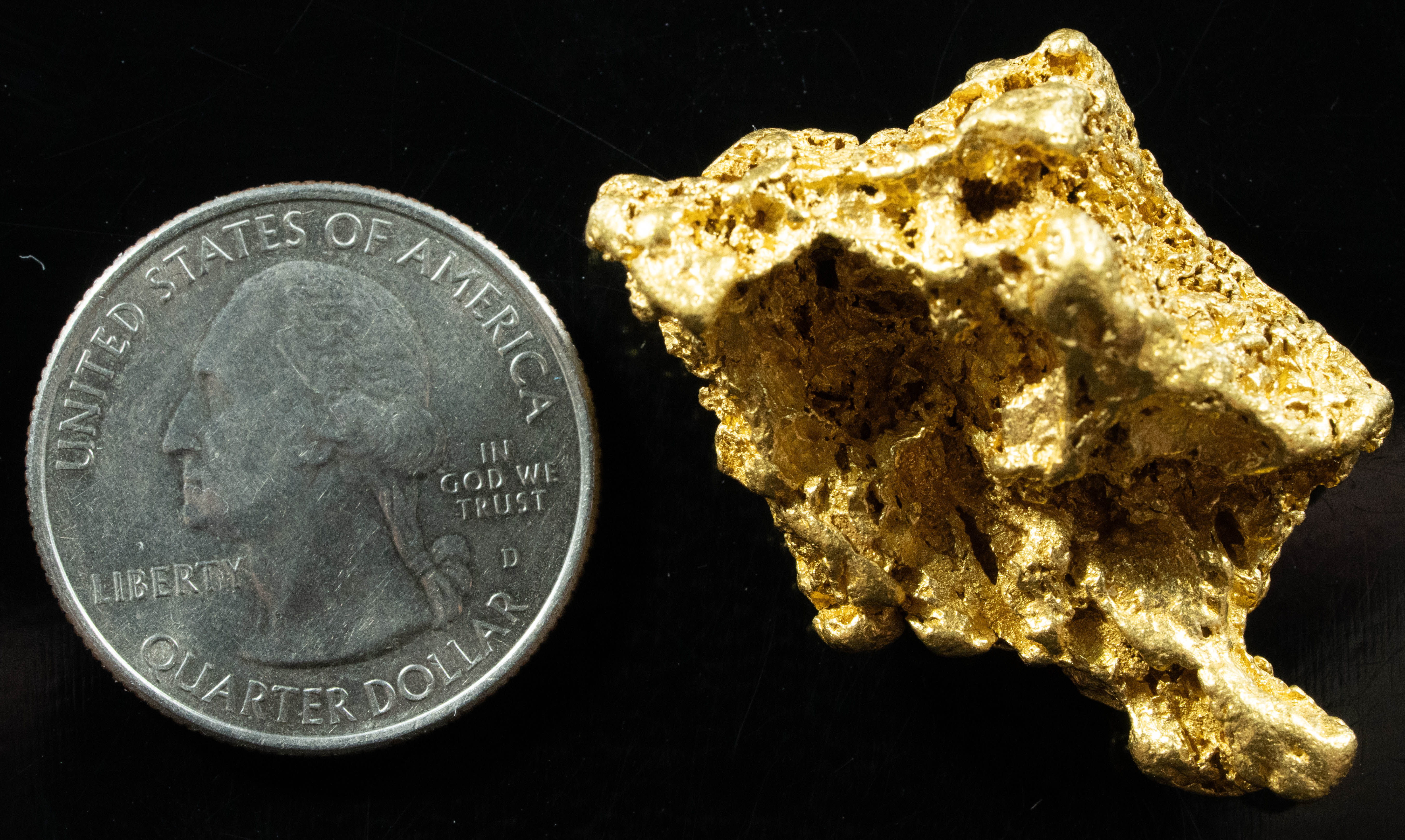 #1205 Large Australian Natural Gold Nugget 44.58 Grams