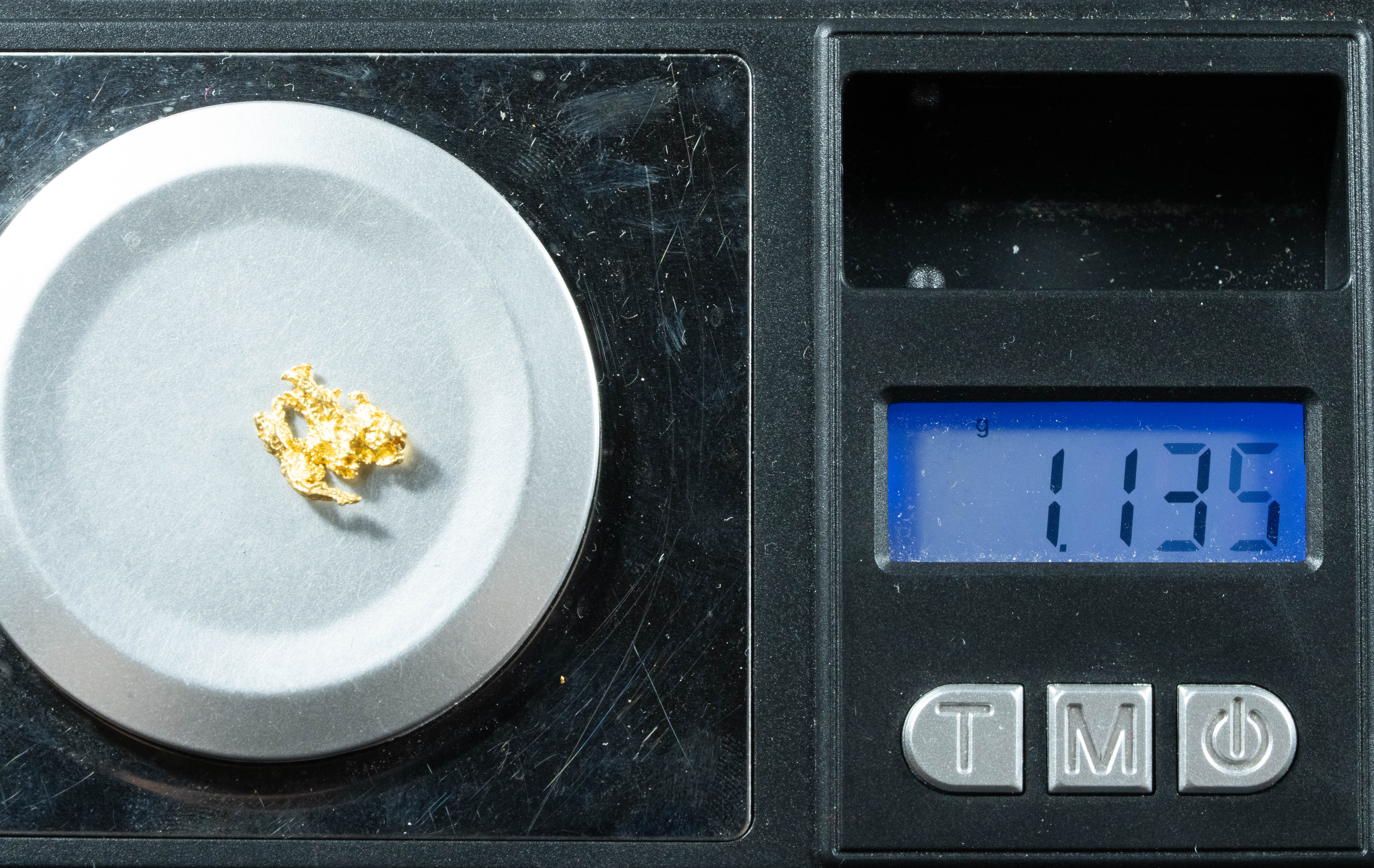 #733 Natural Gold Nugget Australian 1.13 Grams Genuine