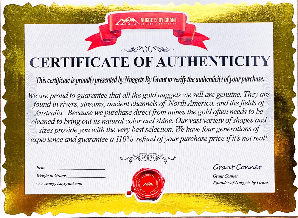 #1202 Natural Gold Nugget Australian 48.68 Grams Genuine