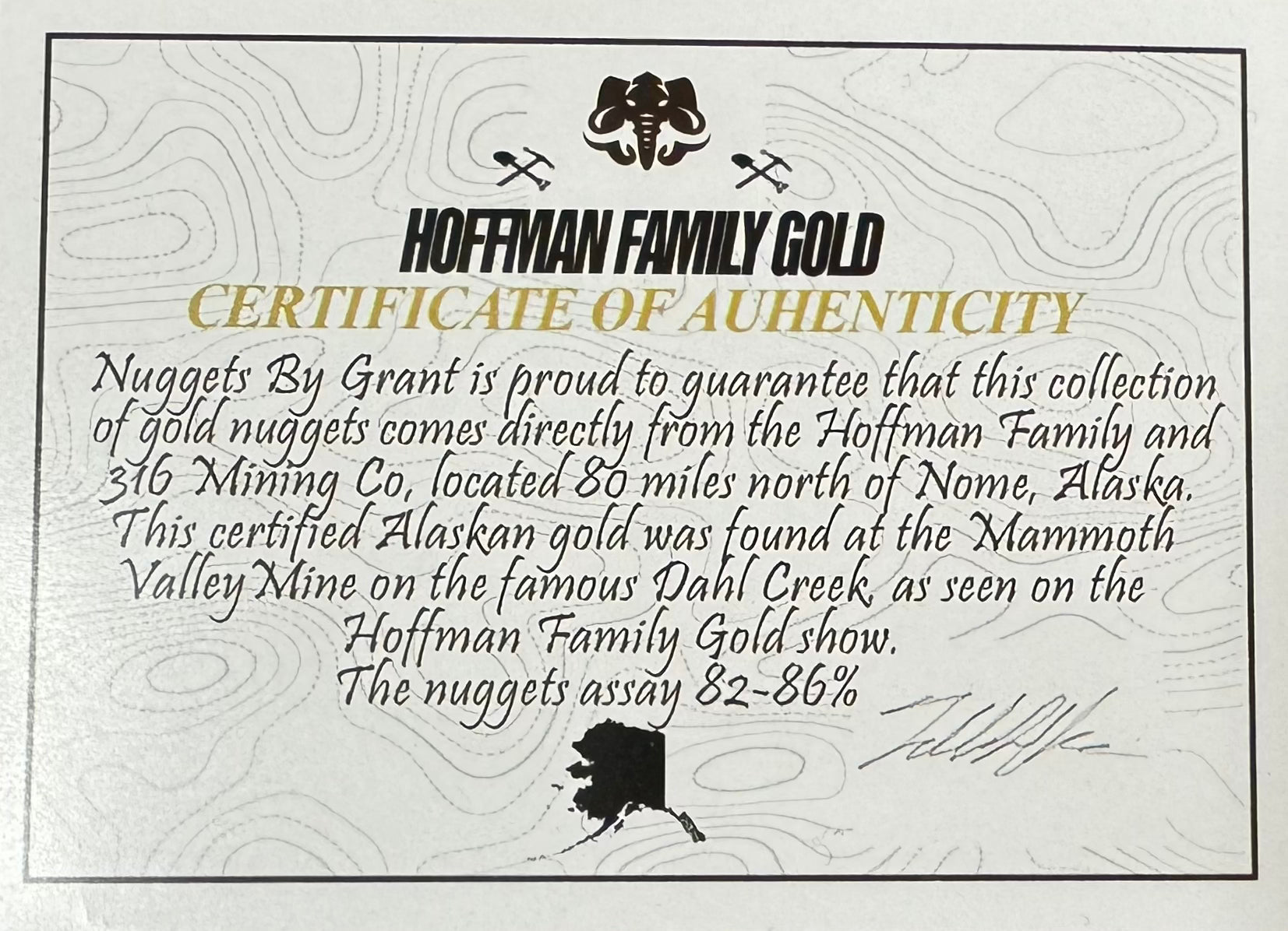 Todd Hoffman's Mammoth Valley Gold Rush Nuggets  #50-30 Mesh 2 Grams of Fines