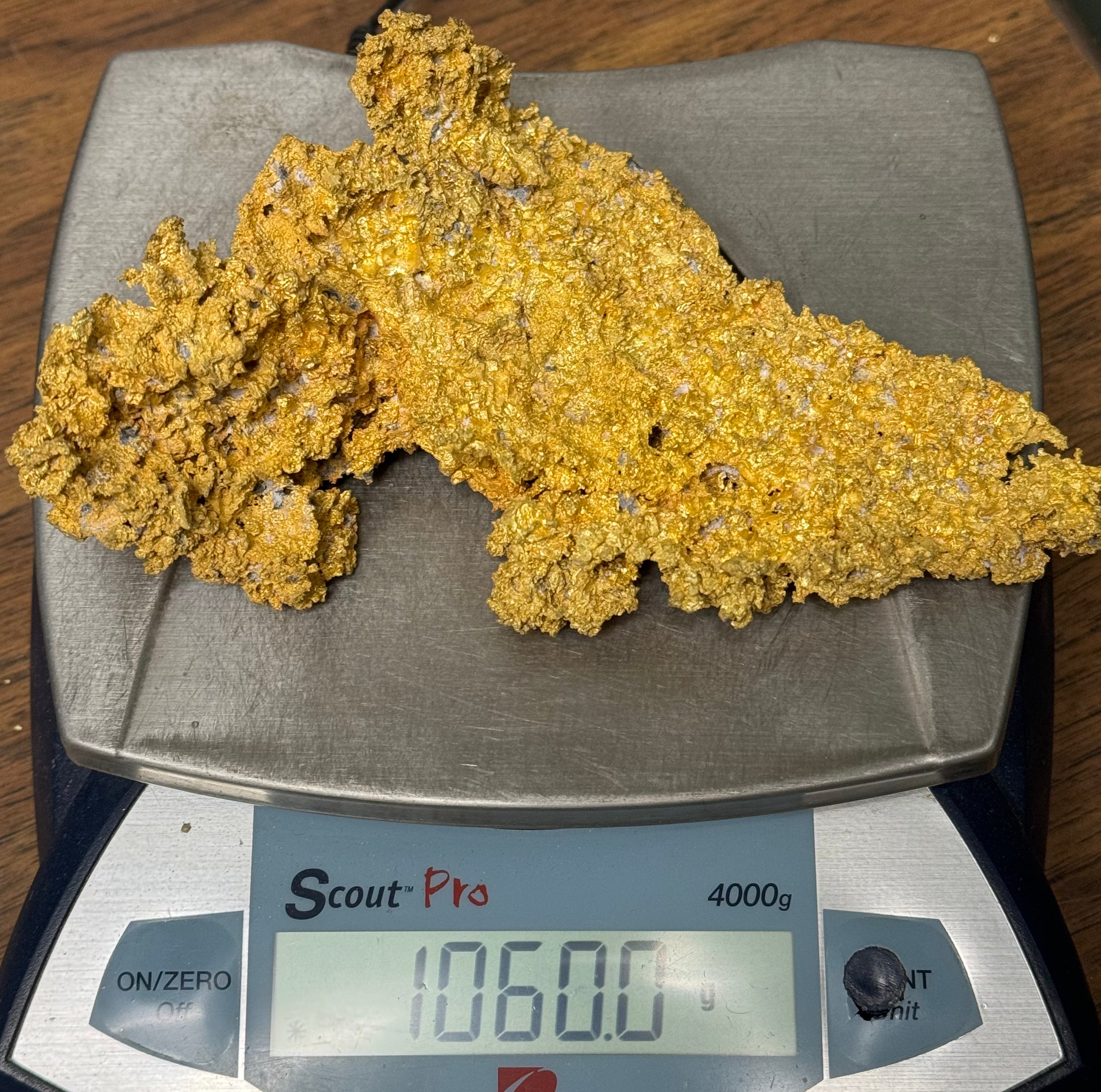 Large Natural Gold Nugget Australian 1060.00 Grams 34.08 Troy Ounces Very Rare SZ