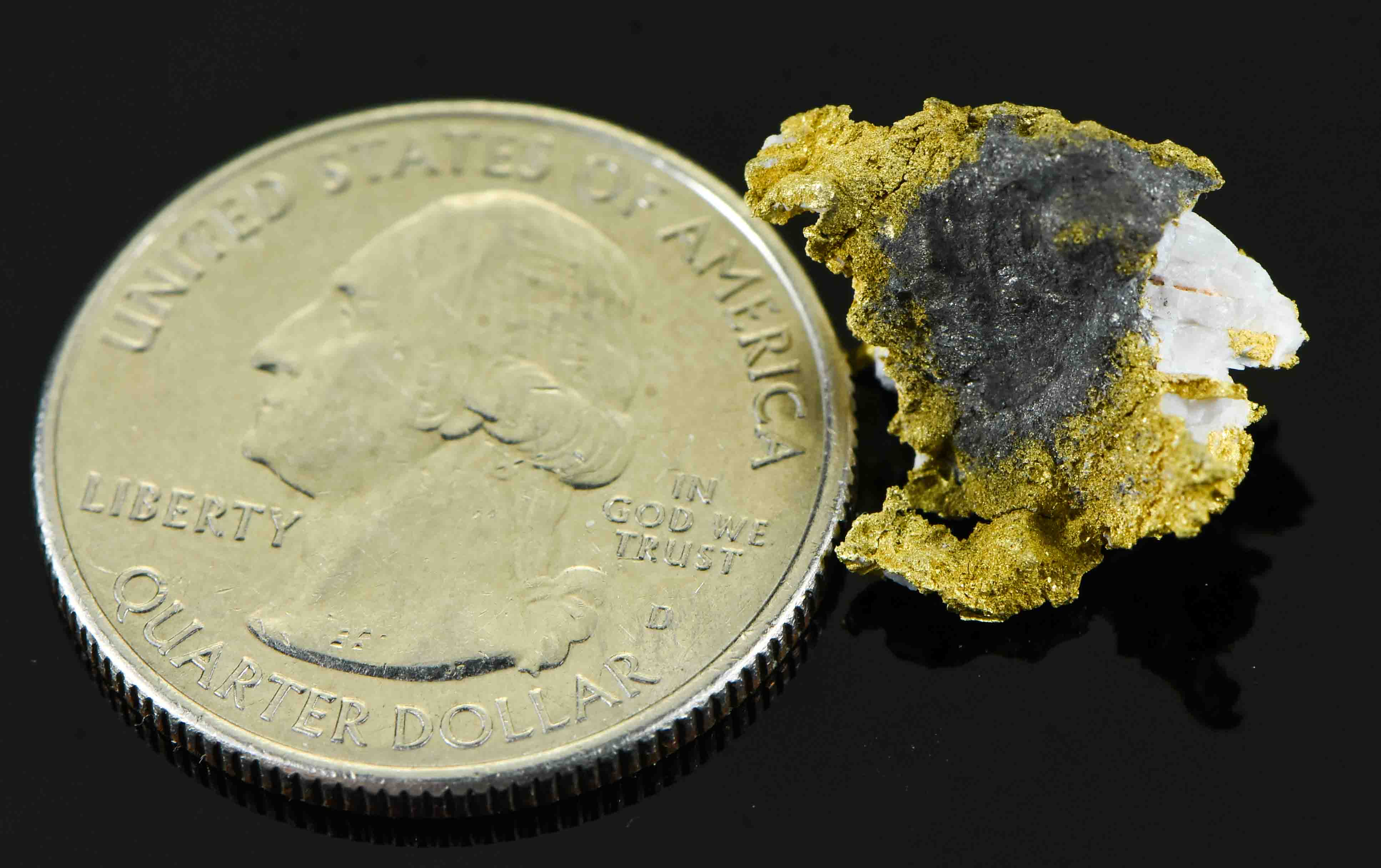 #OM-147 Crystalline Gold Nugget Specimen 3.86 Grams Oriental Mine Sierra County California Rare