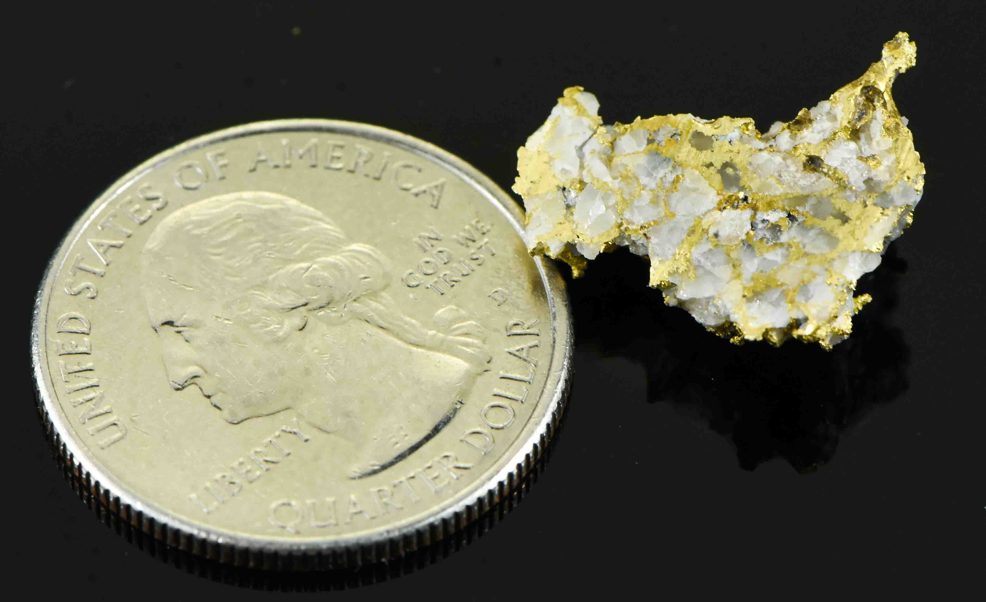 #OM-151 Crystalline Gold Nugget Specimen 3.57 Grams Oriental Mine Sierra County California Rare