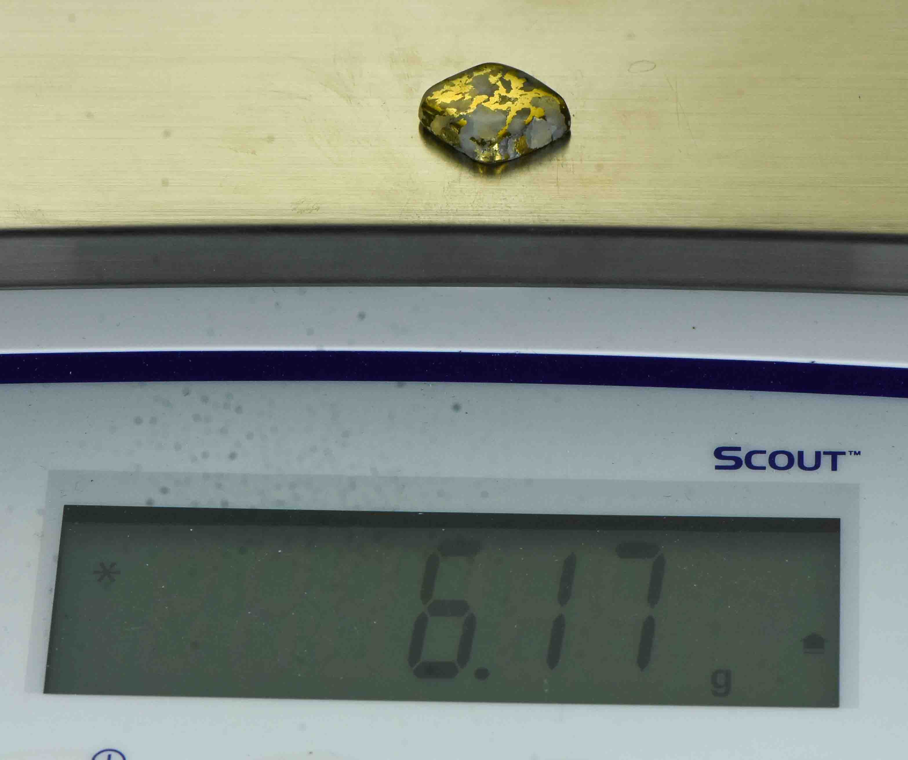 GC-108B Gold Bearing Quartz Cab California 6.17 grams Genuine